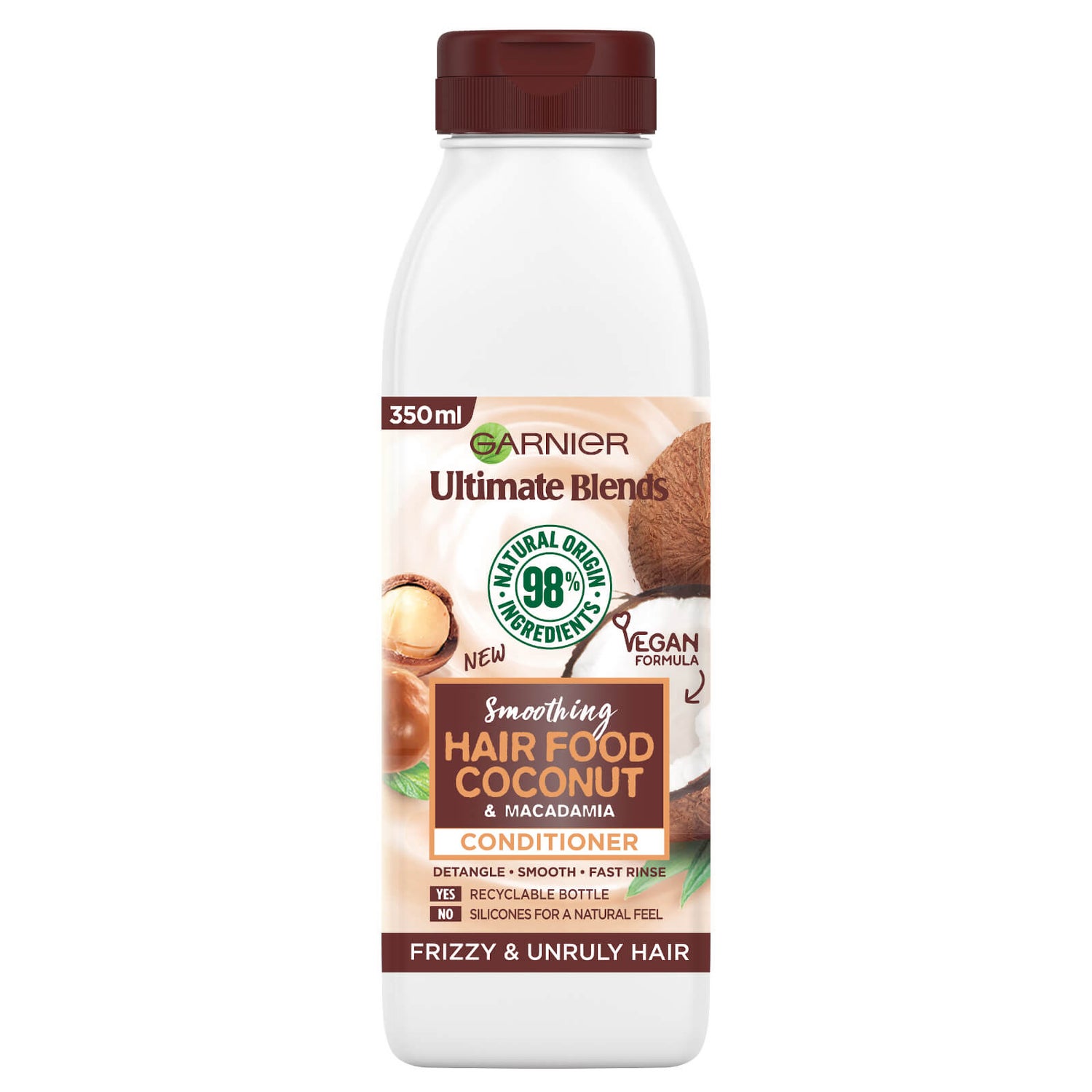Garnier Ultimate Blends Smoothing Hair Food Coconut Conditioner for Frizzy Hair 350ml