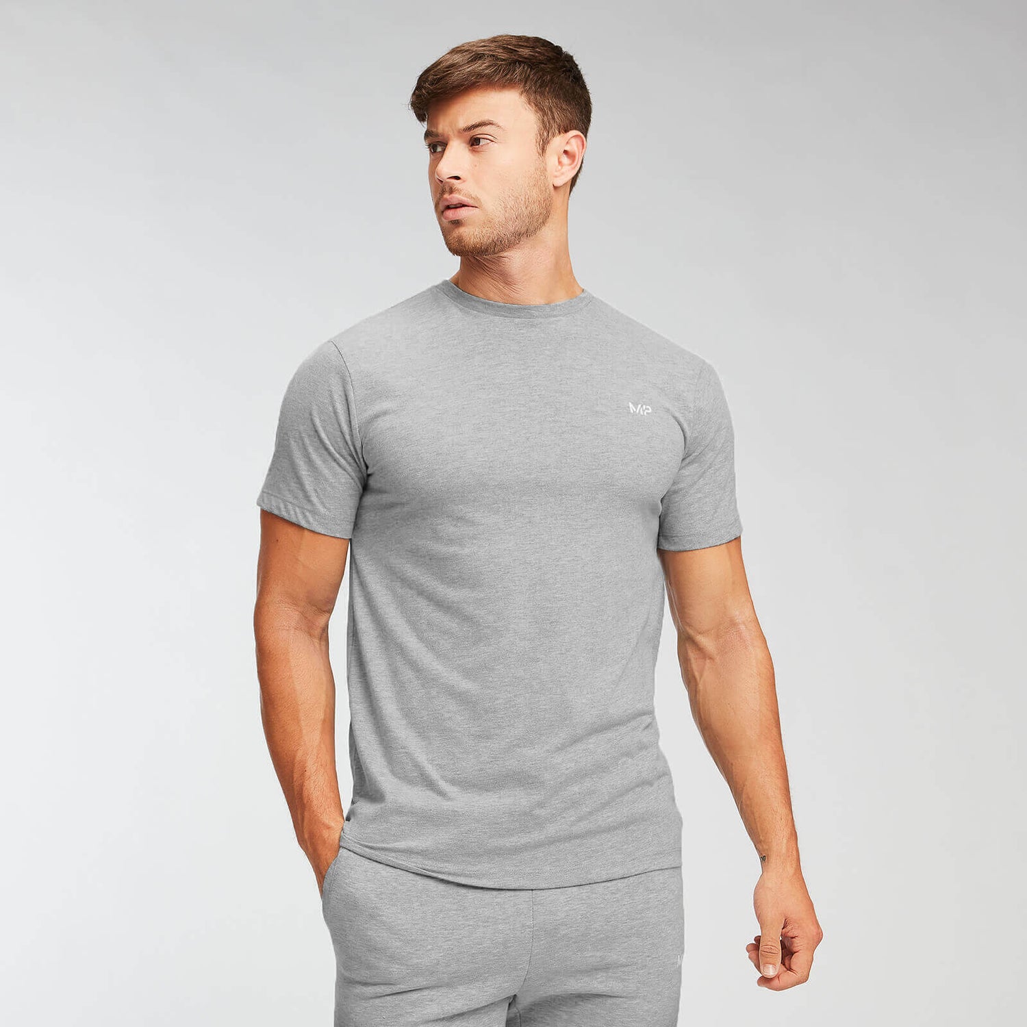 MP T-shirt - Til mænd - Grey Marl - XXS