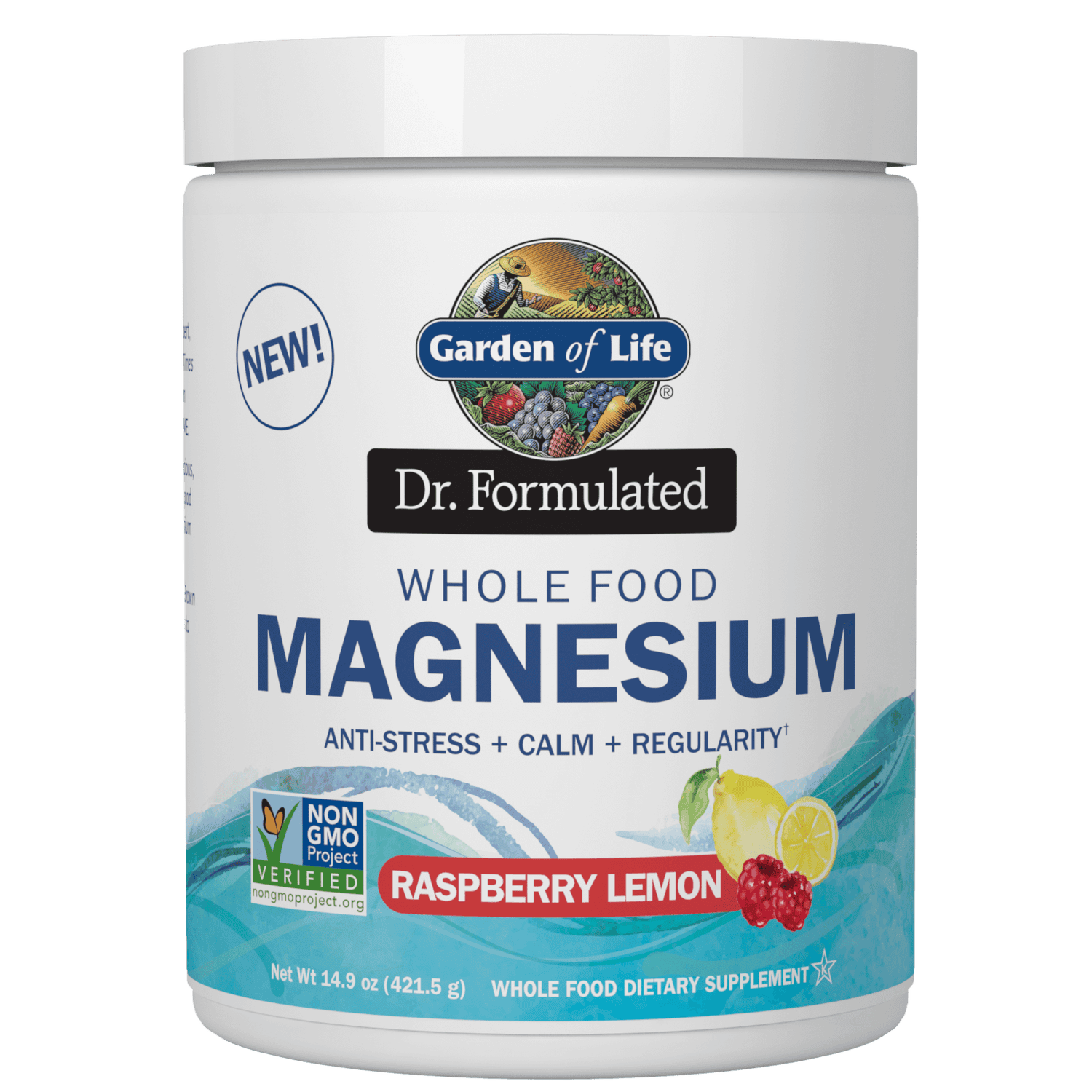 Magnésium naturel - Framboise et citron - 421,5 g