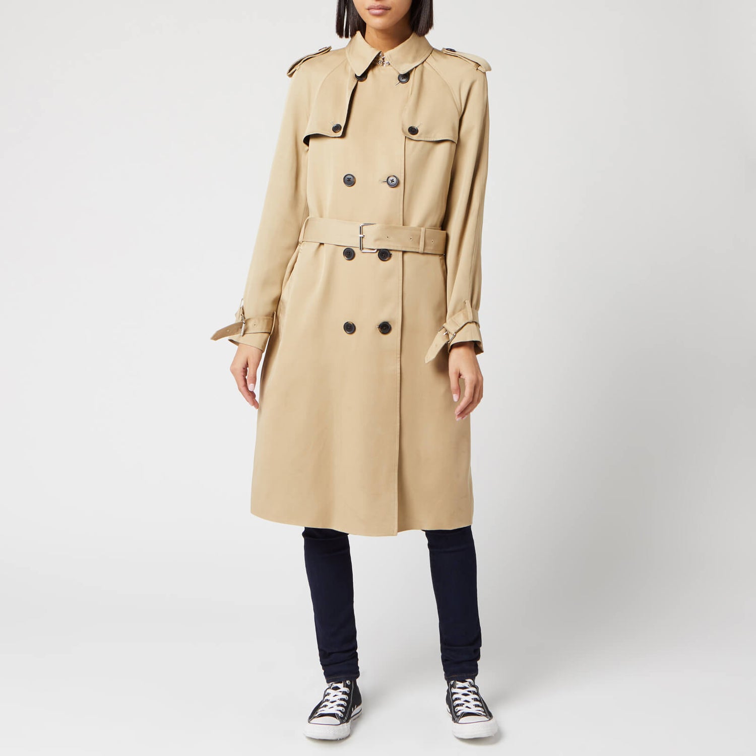 Calvin klein beige trench top coat