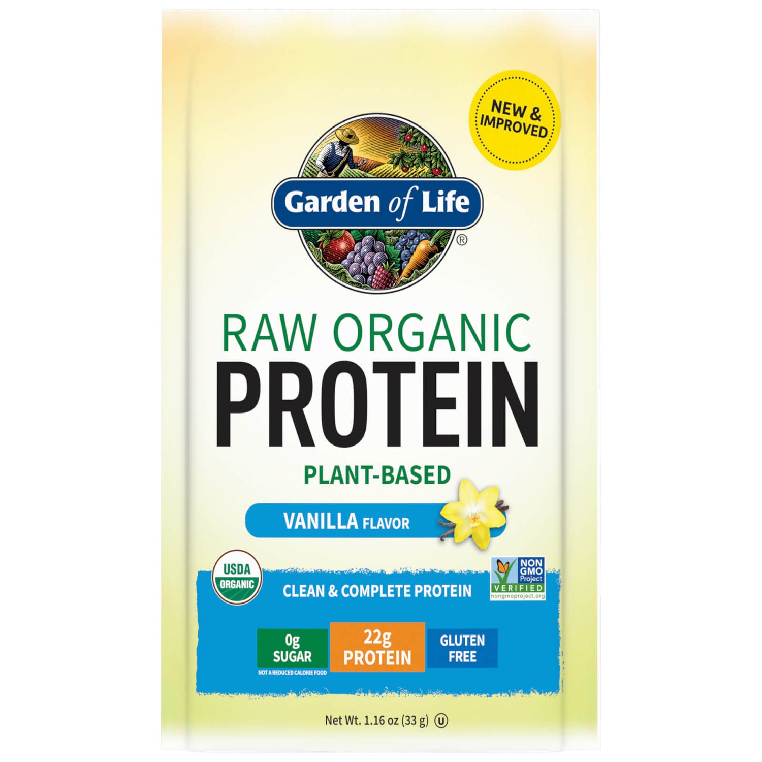 Garden of Life Raw Organic Protein Sachet - Vanilla