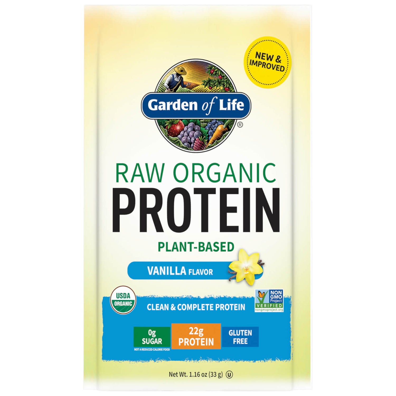 Raw Organic Protein - Vanilla - Single Sample Sachet