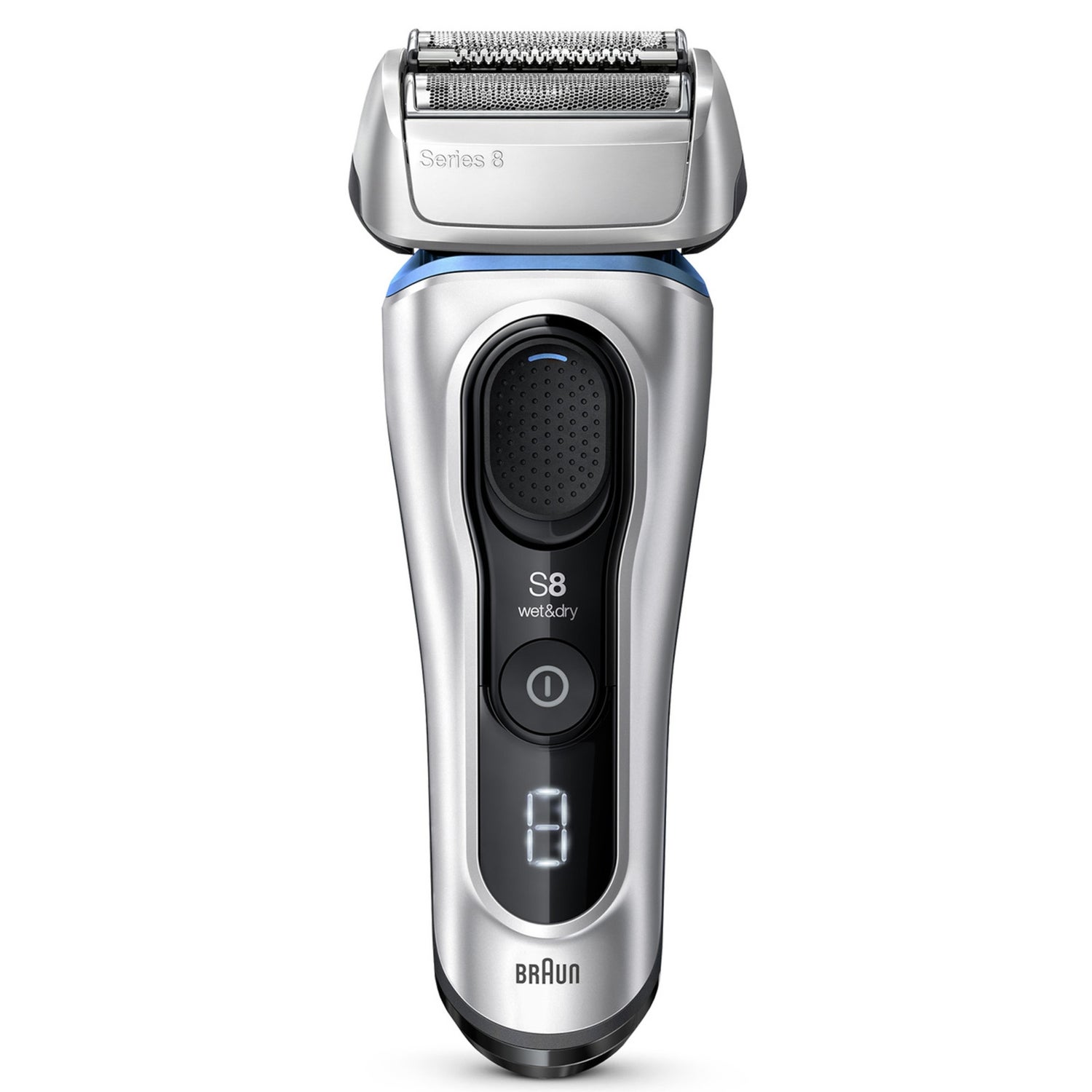 Braun Series 8 8390cc Next Generation, Electric Shaver, Clean&Charge Station, Fabric Case - Silver