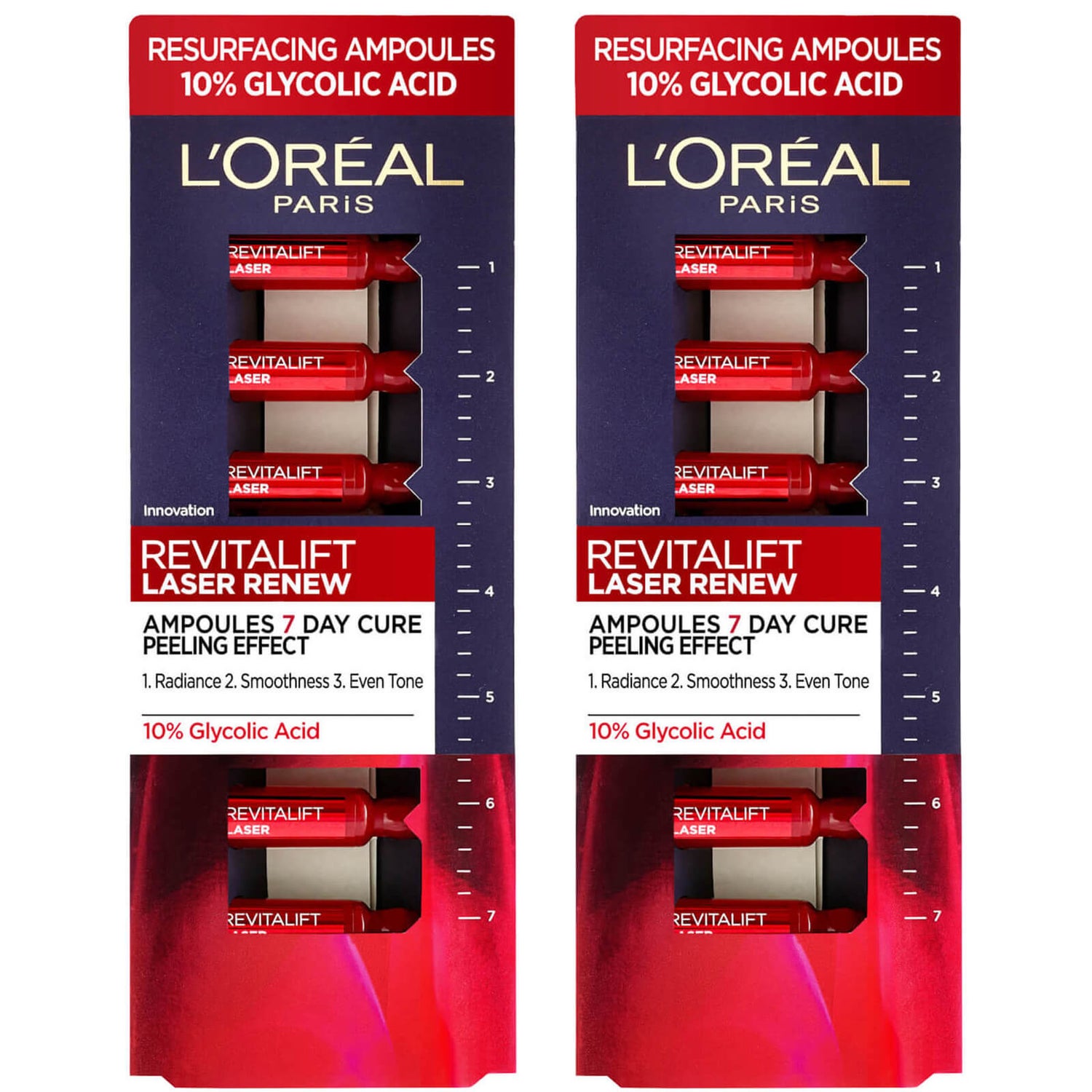 L'Oréal Paris Revitalift Laser Ampoules 10% Glycolic Acid Peel Duo Pack - Exclusive