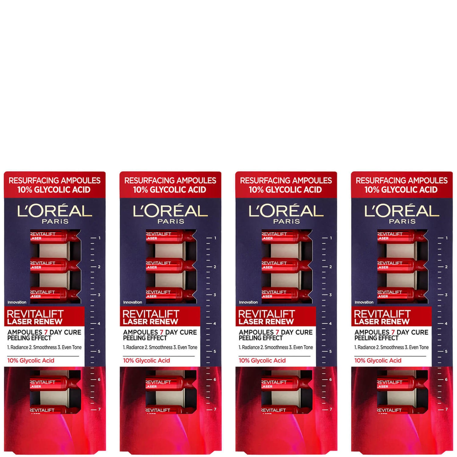 L'Oréal Paris Revitalift Laser Ampoules 10% Glycolic Acid Peel Monthly Pack - Exclusive