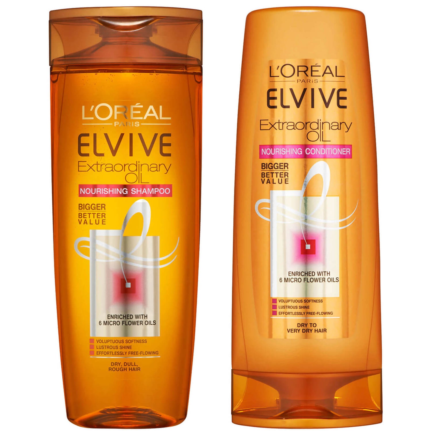 L'Oréal Paris Elvive Extraordinary Shampoo and Conditioner Set - Exclusive | Free US Shipping | lookfantastic