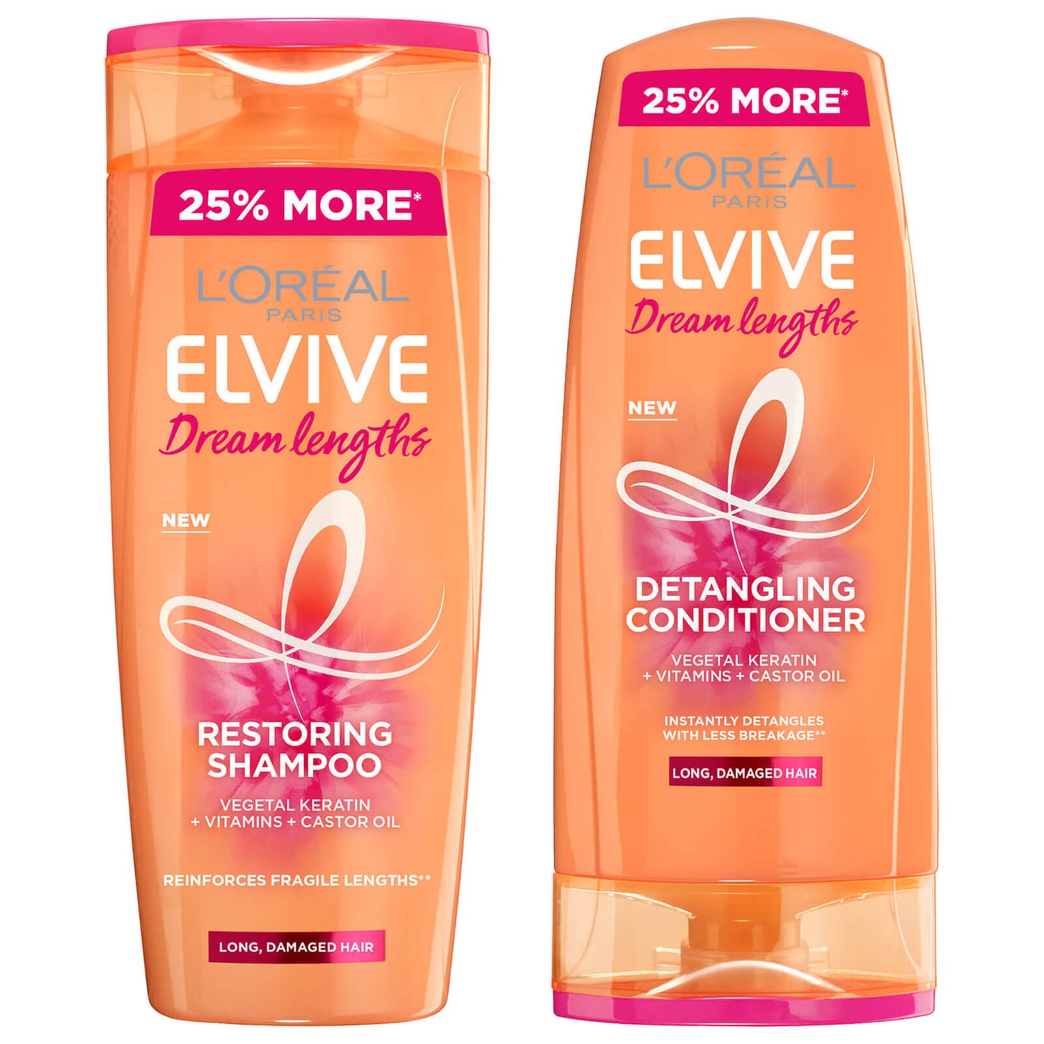L'Oréal Paris Elvive Dream Lengths Shampoo and Conditioner Set - Exclusive