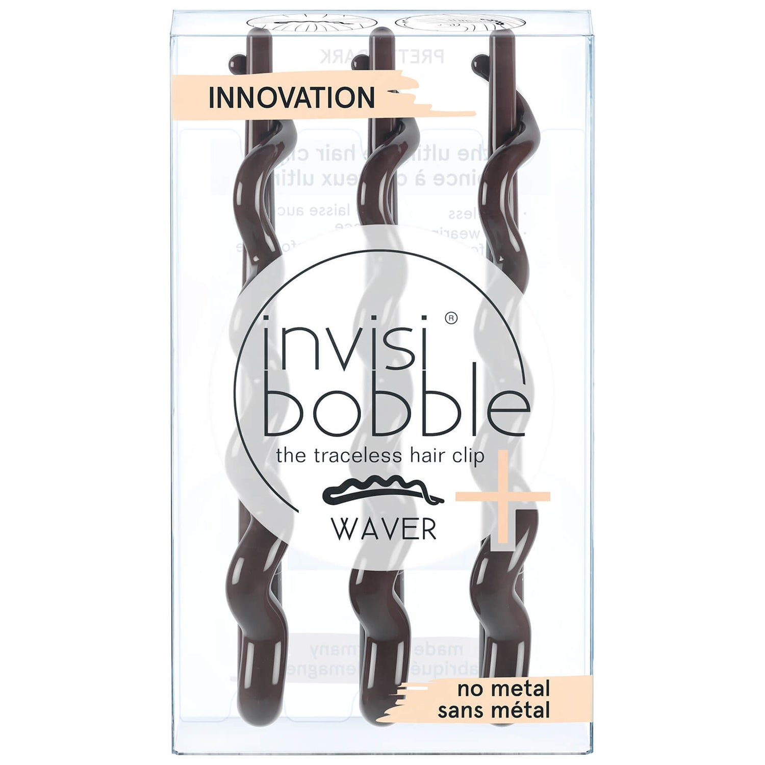 invisibobble Waver Plus Pretty Dark Hair Clip 3 Pack