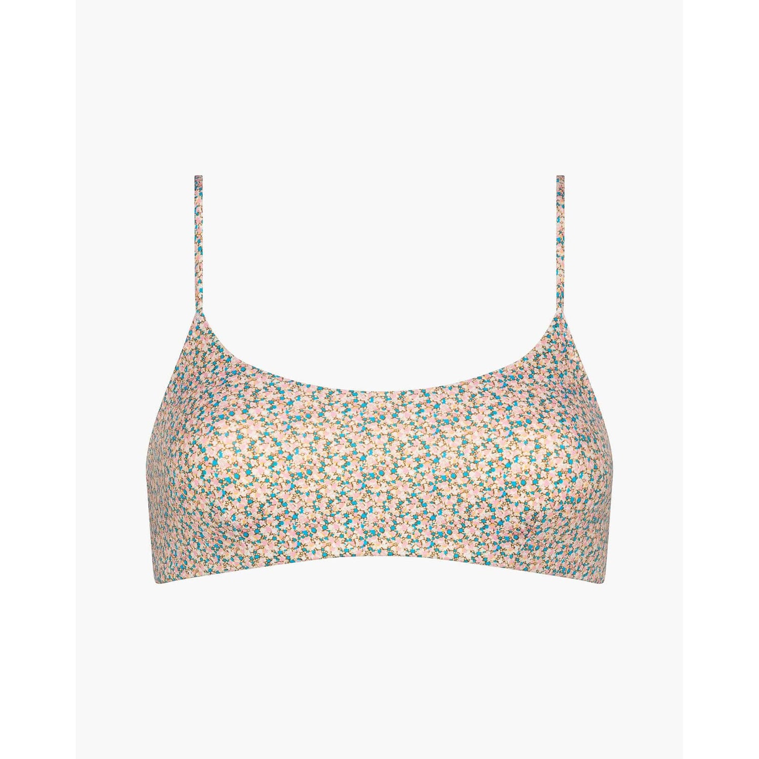Les Girls Les Boys Bikini Crop Top Made With Dizzy Floral Liberty Fabric - Dizzy Floral - S