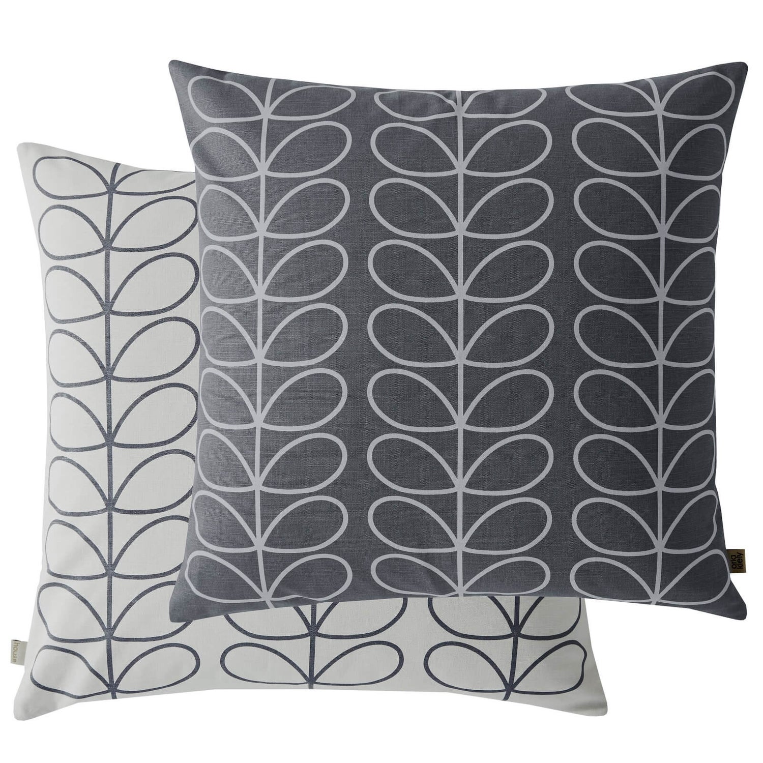 Orla Kiely Small Linear Stem Cushion - Grey