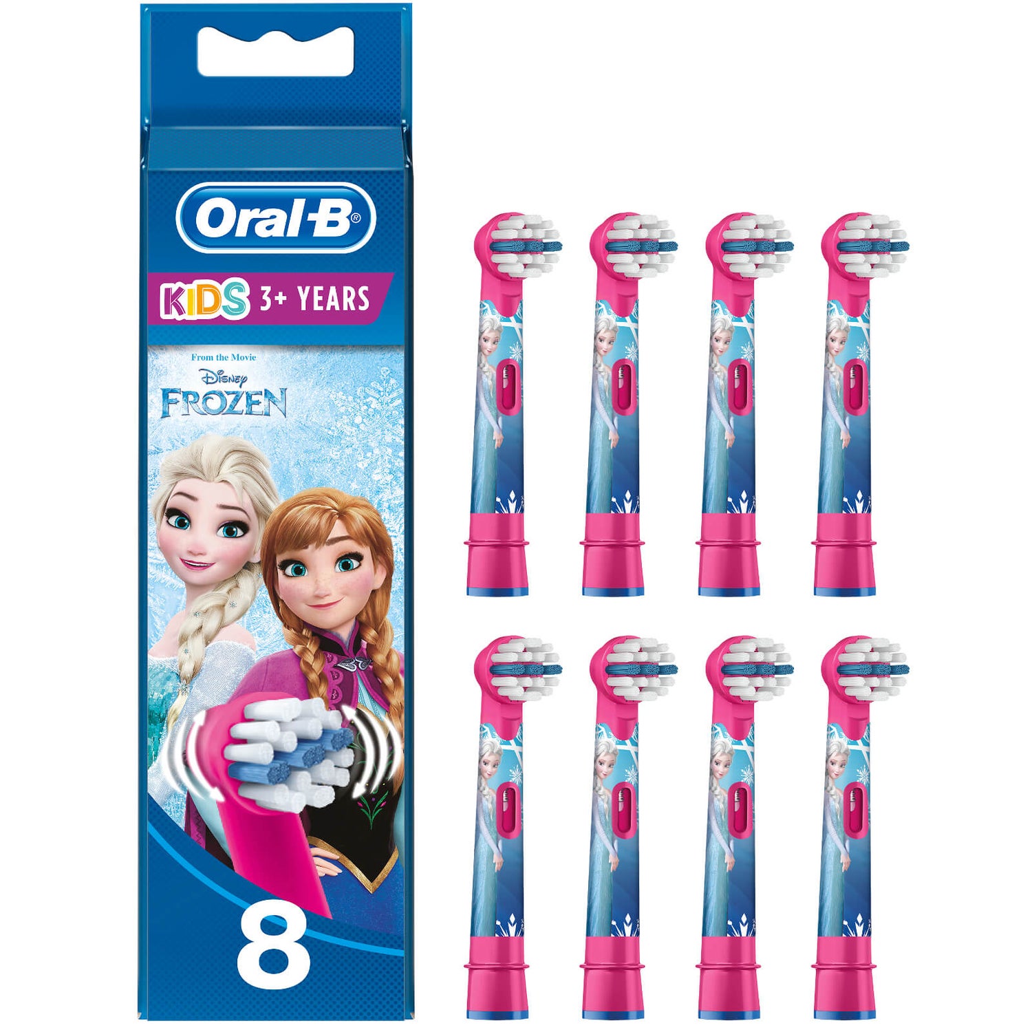 Oral B Kids' Frozen Replacement Toothbrush Heads (Pack of 8)