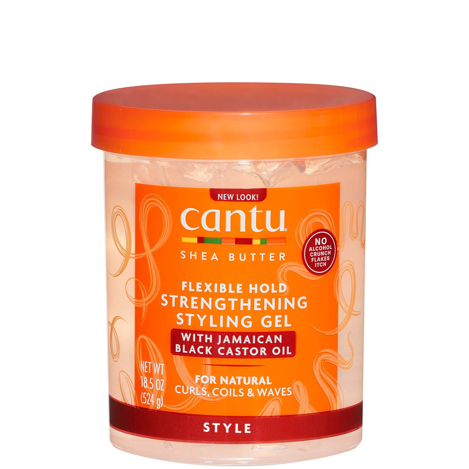 Cantu Shea Butter Flexible Hold Strengthening Styling Gel with Jamaican Black Castor Oil 18.5 oz