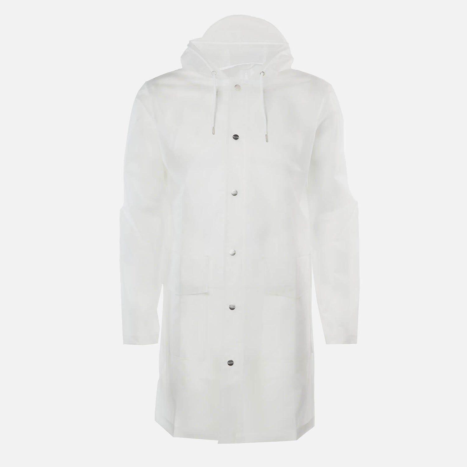 RAINS Hooded Coat Foggy White TheHut