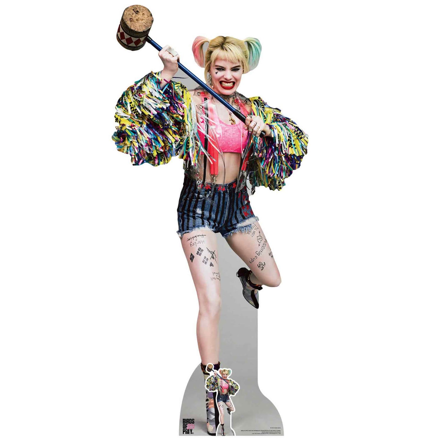 Birds Of Prey Harley Quinn With Mallet Oversized Cardboard Cut Out Merchandise Zavvi Uk