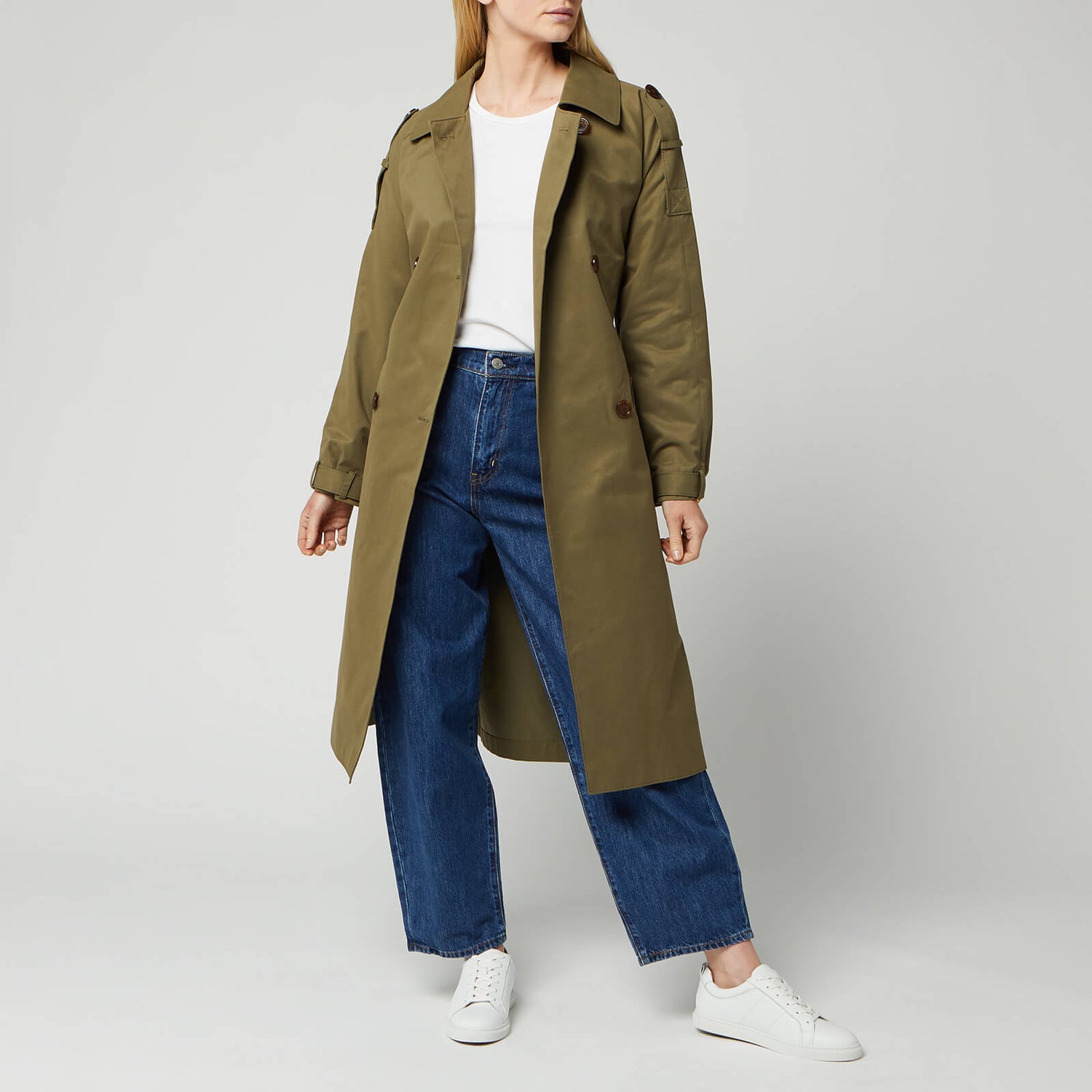 Khaki Trench Puffer Coat, WHISTLES