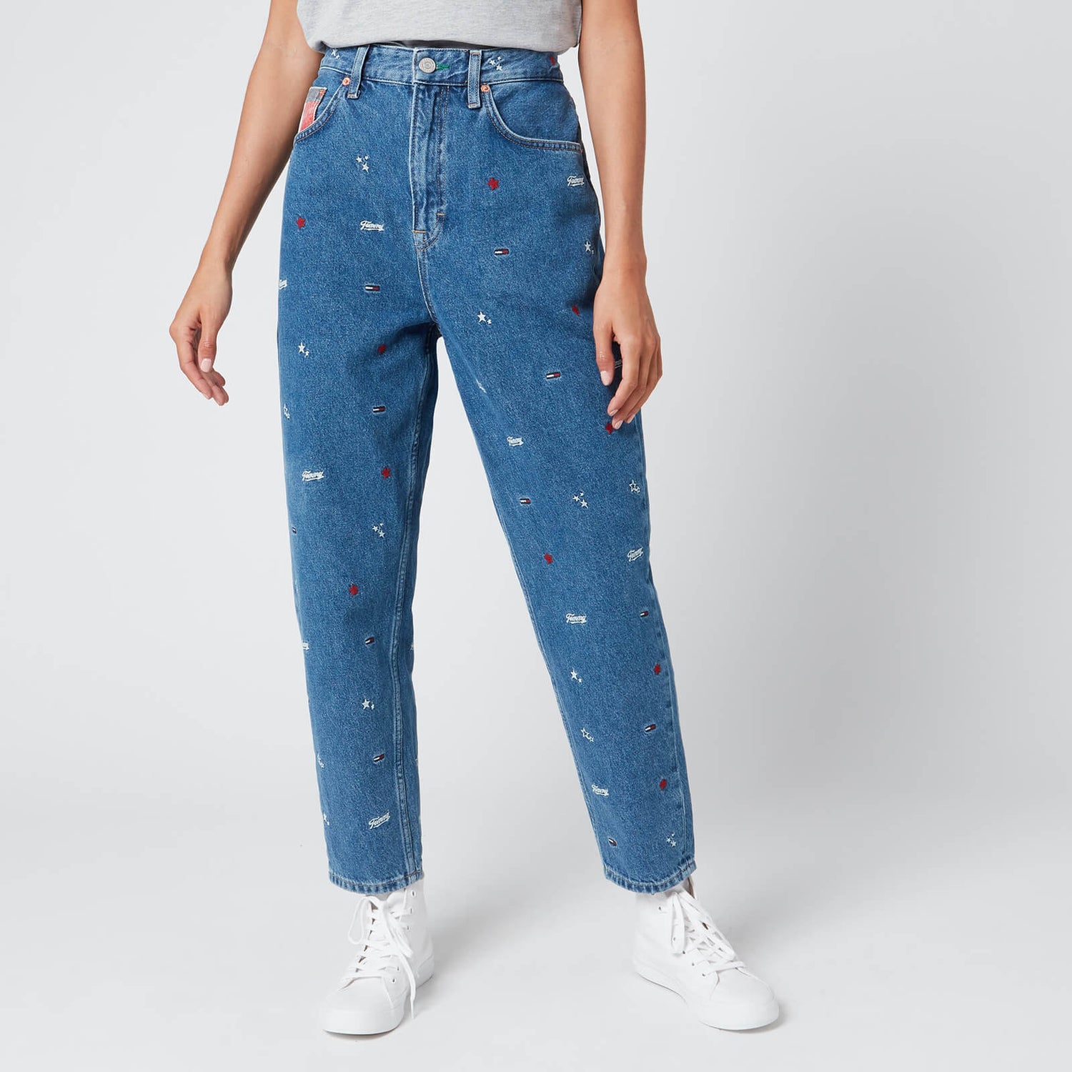 Tommy Jeans Women s Mom Jeans Star Critter Blue Rigid TheHut