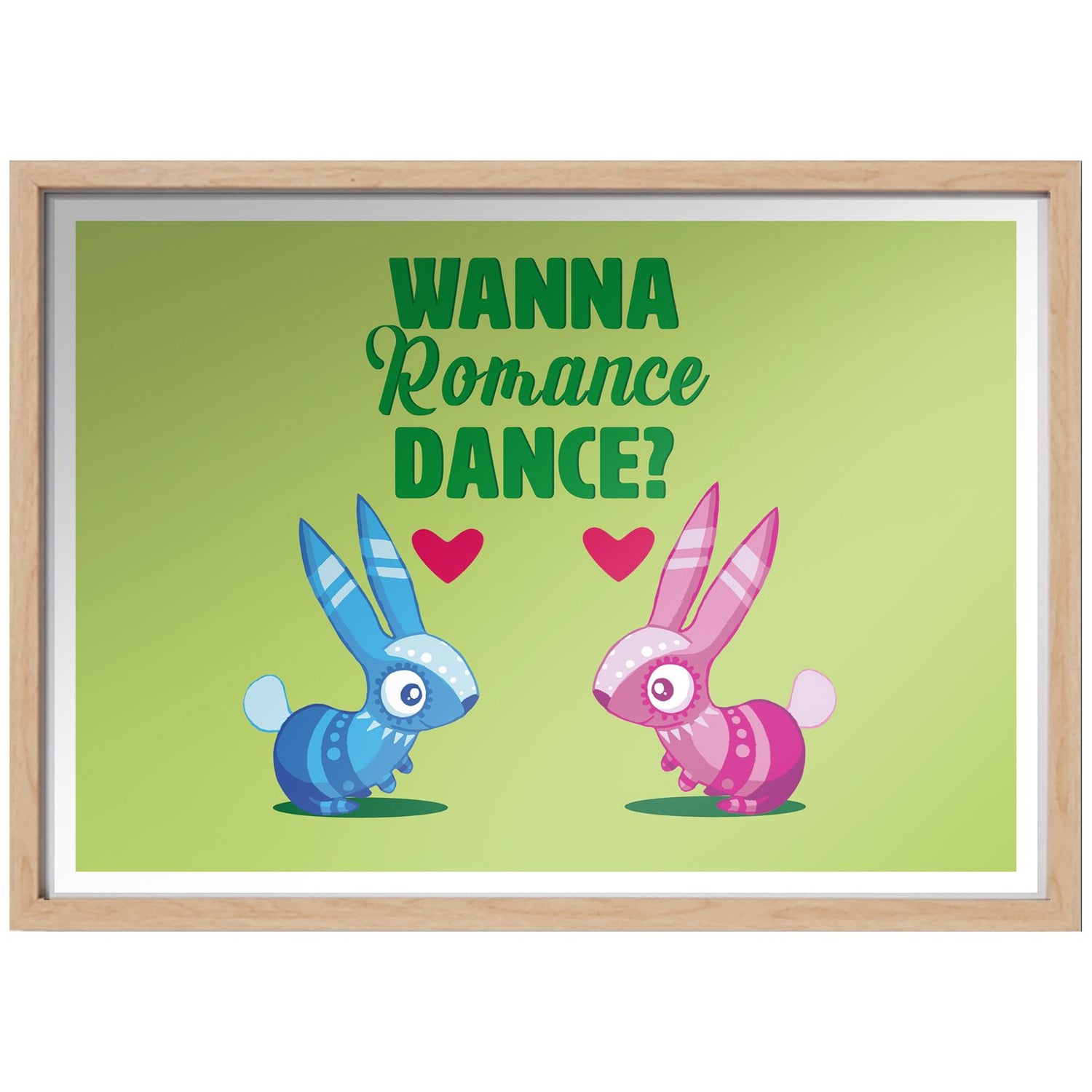 Viva Piñata Wanna Romance Dance Rabbit Art Print Giclee Art Print - A4 - Wooden Frame