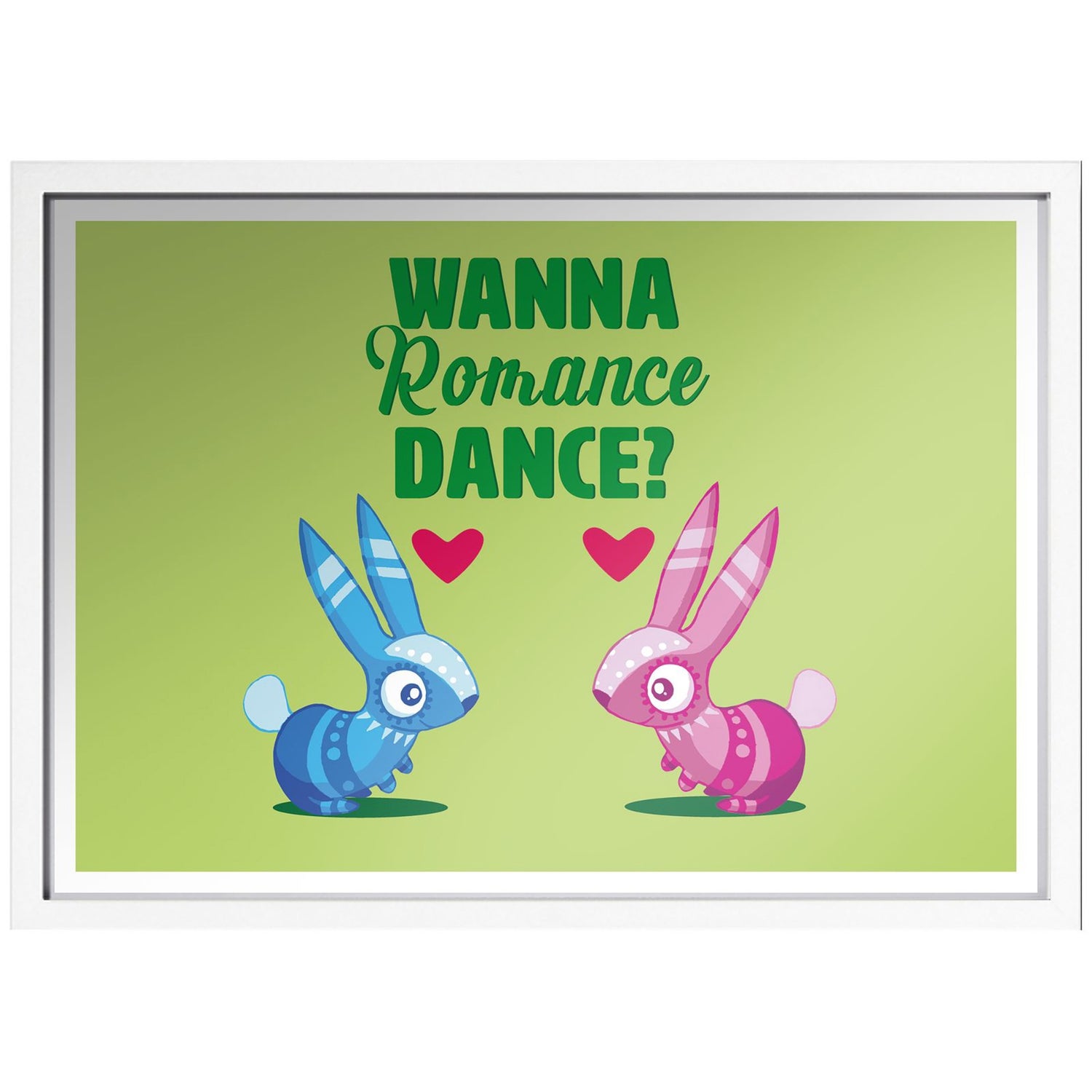 Viva Piñata Wanna Romance Dance Rabbit Art Print Giclee Art Print - A4 - White Frame