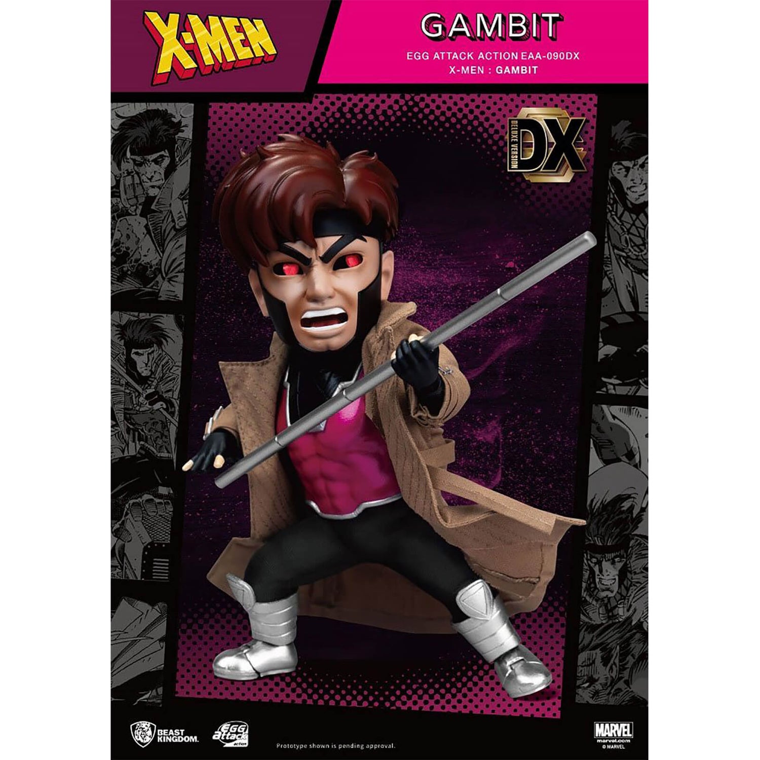 Beast Kingdom Marvel X-men Eaa-090dx Gambit PX Action Figure Deluxe Version