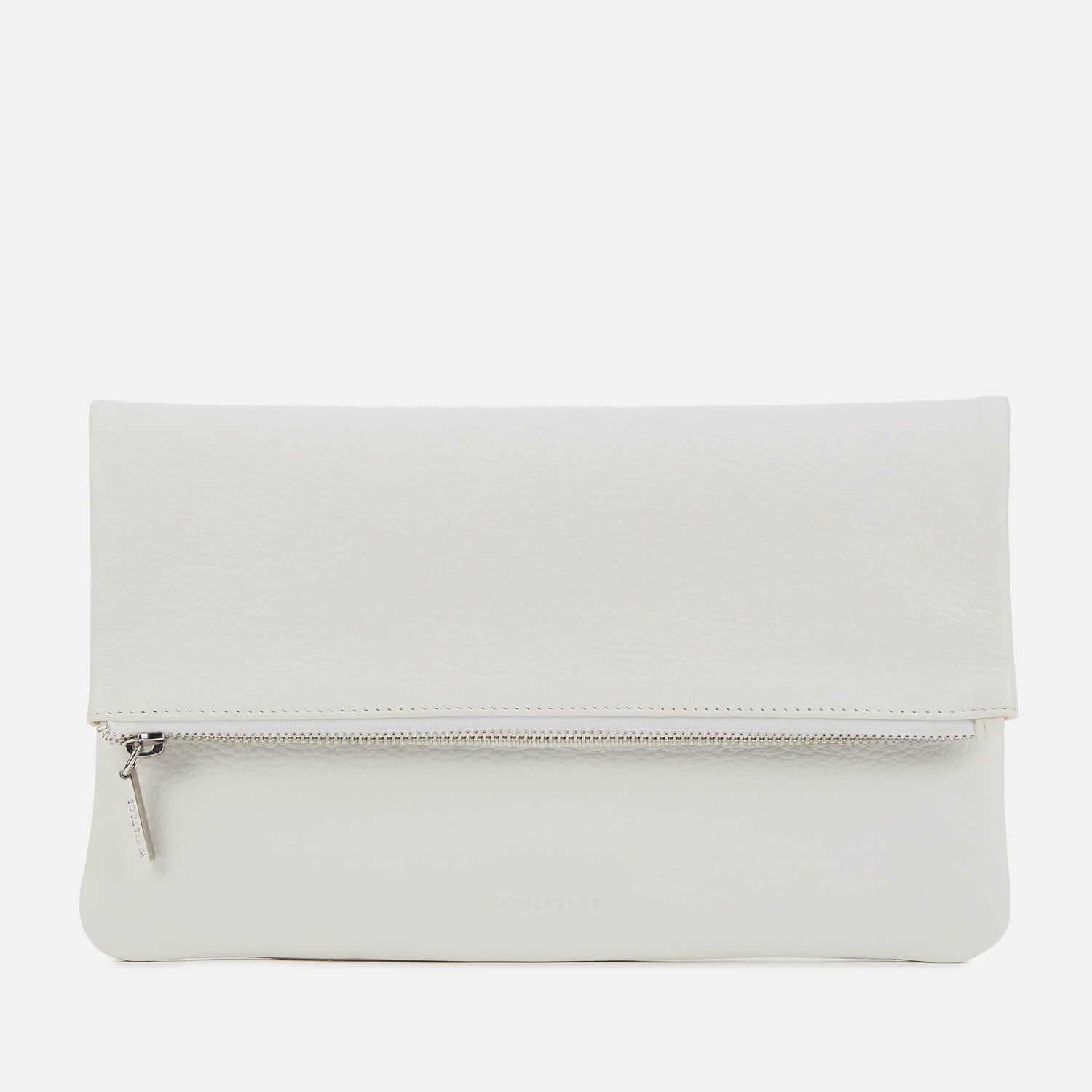 Whistles Women s Chapel Foldover Clutch Bag White
