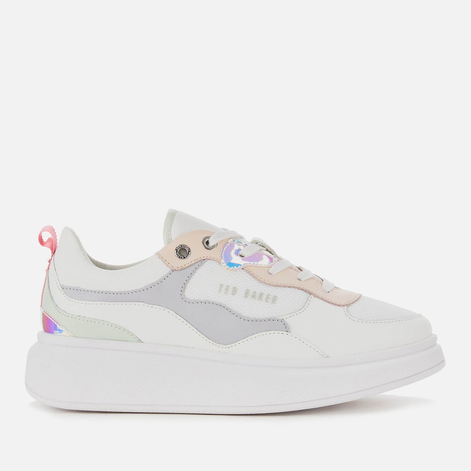 Ted Baker Women s Arellii Iridescent Chunky Trainers White TheHut