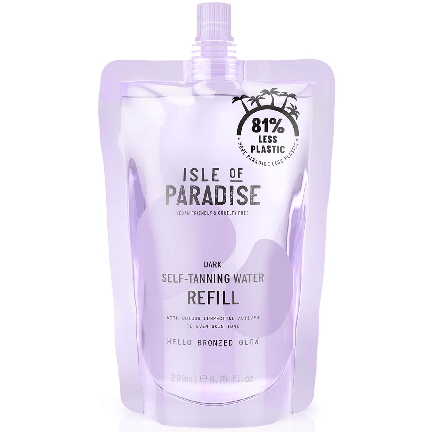 Isle of Paradise Self-Tanning Water Refill Pouch Dark 200ml