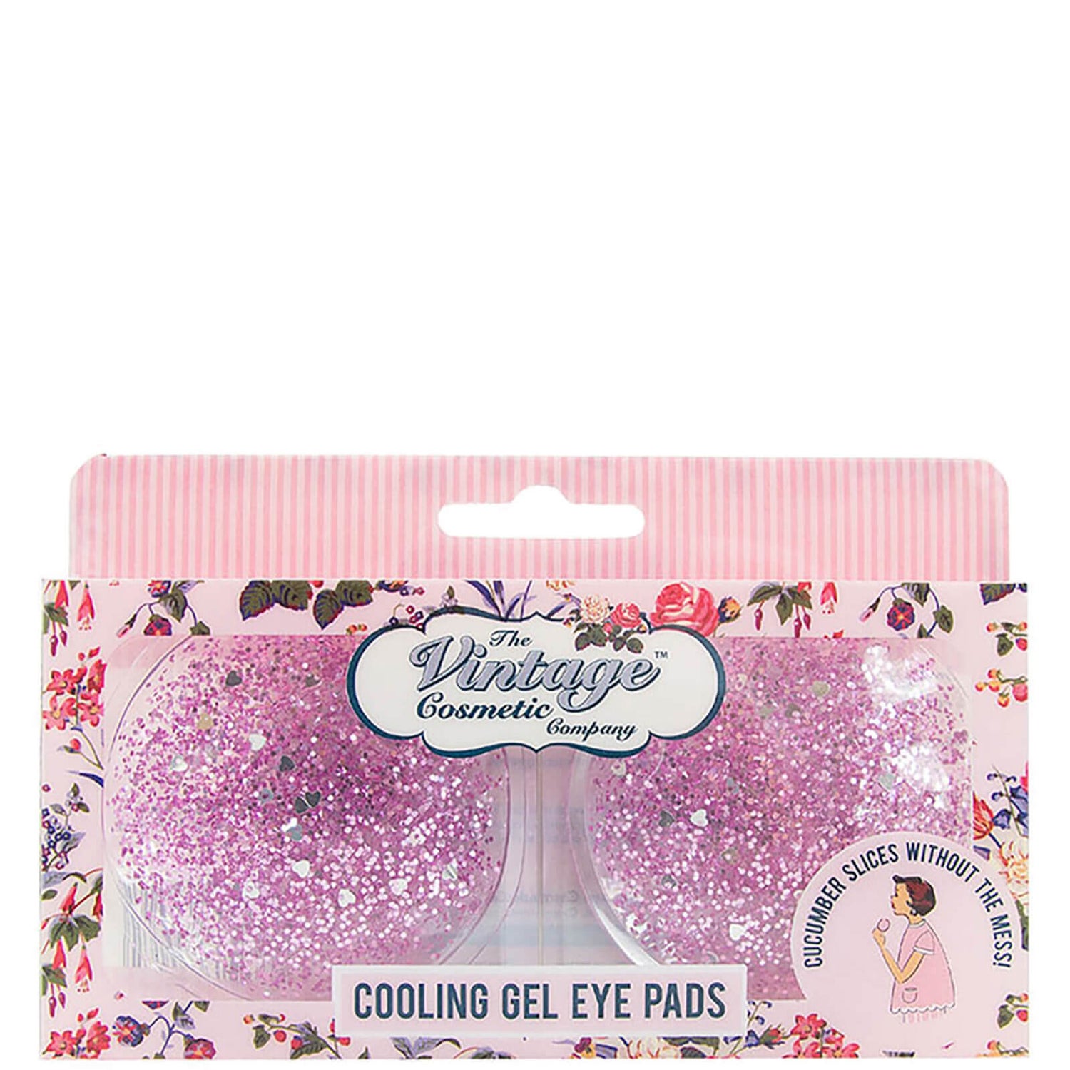 The Vintage Cosmetic Company Cooling Gel Eye Pads Pink Glitter