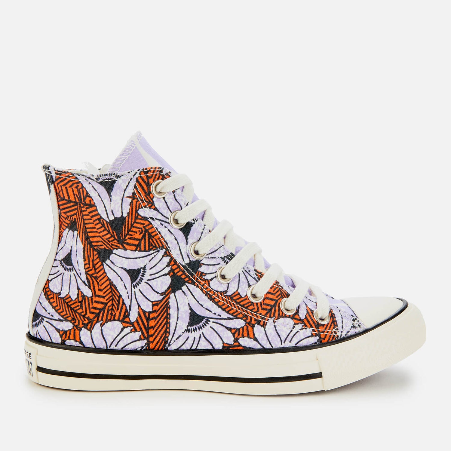 Converse Women s Chuck Taylor All Star Hi Top Trainers Egret Orange Light Blue TheHut