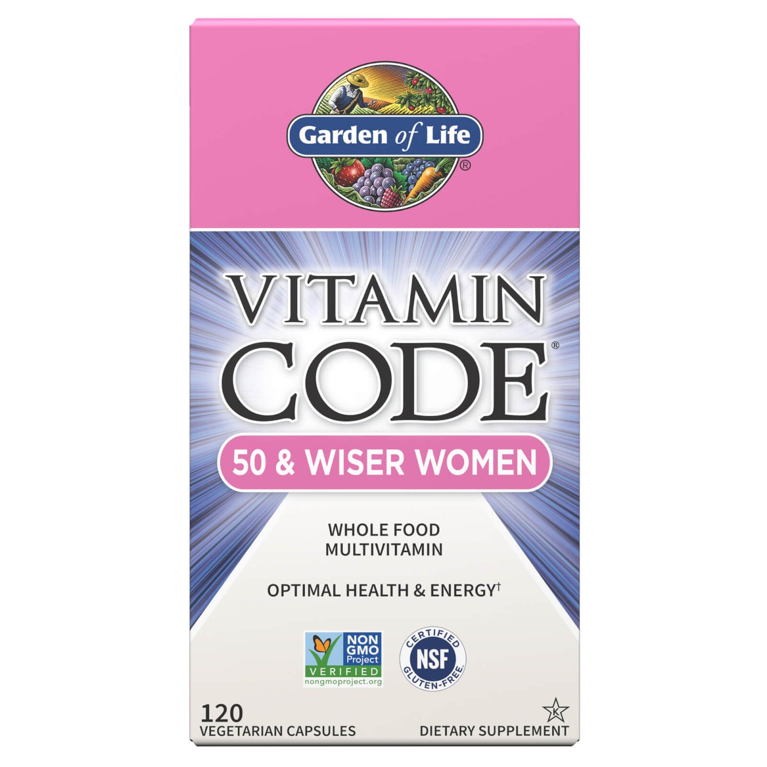 Vitamin Code 50 and Wiser Women - 120 Capsules