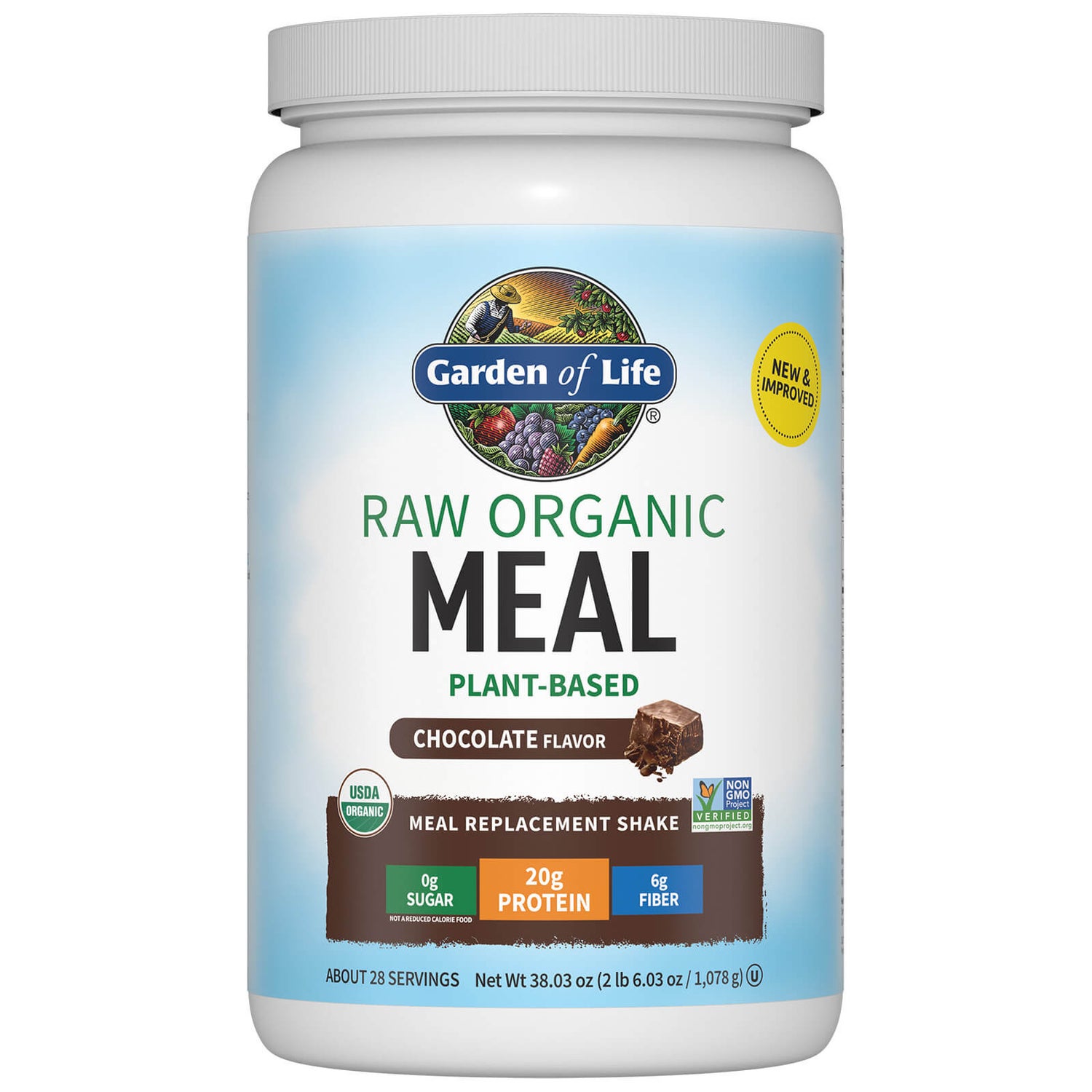 Garden of Life Raw Organic Meal Chocolate 1017g Powder