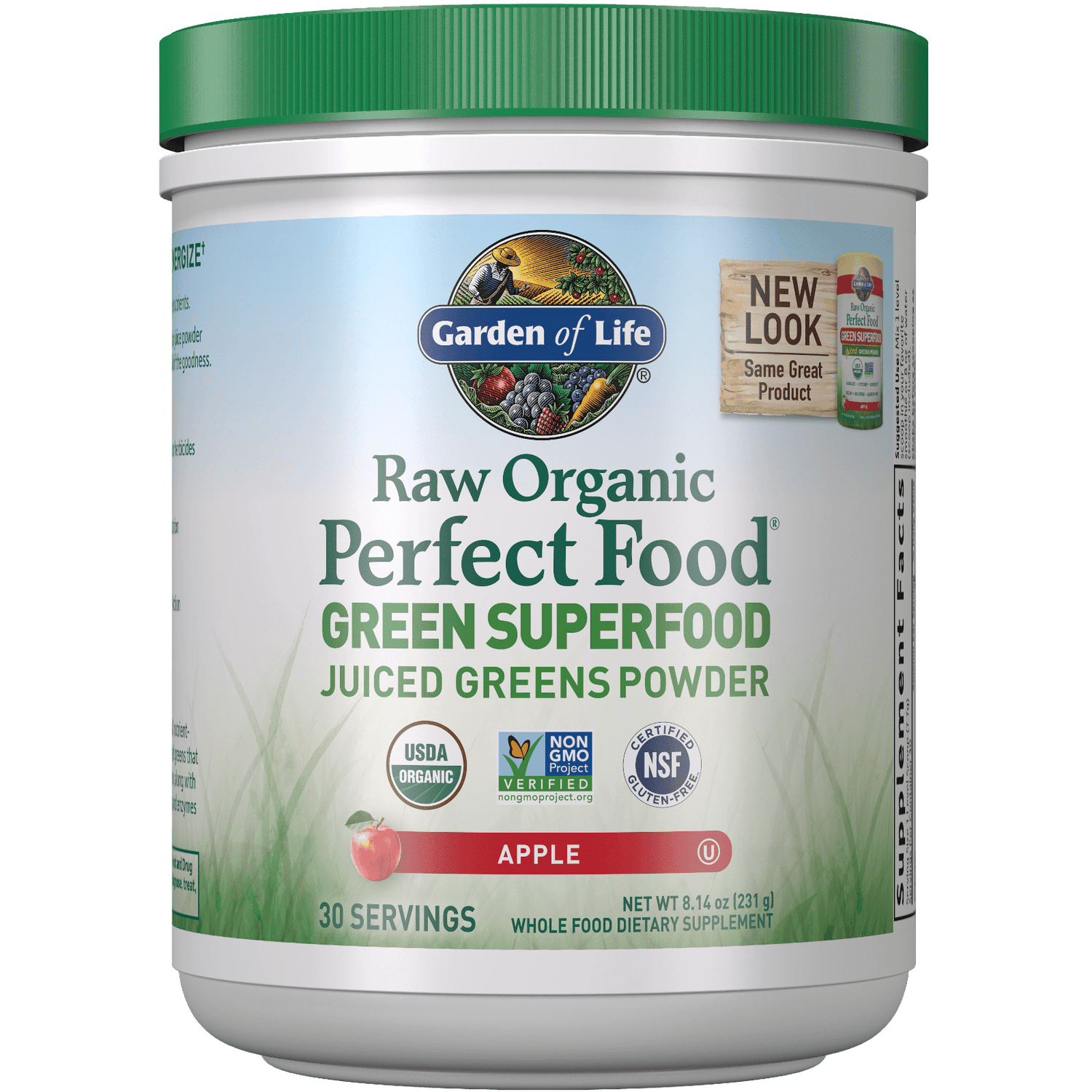 Superaliments Raw Organic Perfect Food Green - Pomme - 231g