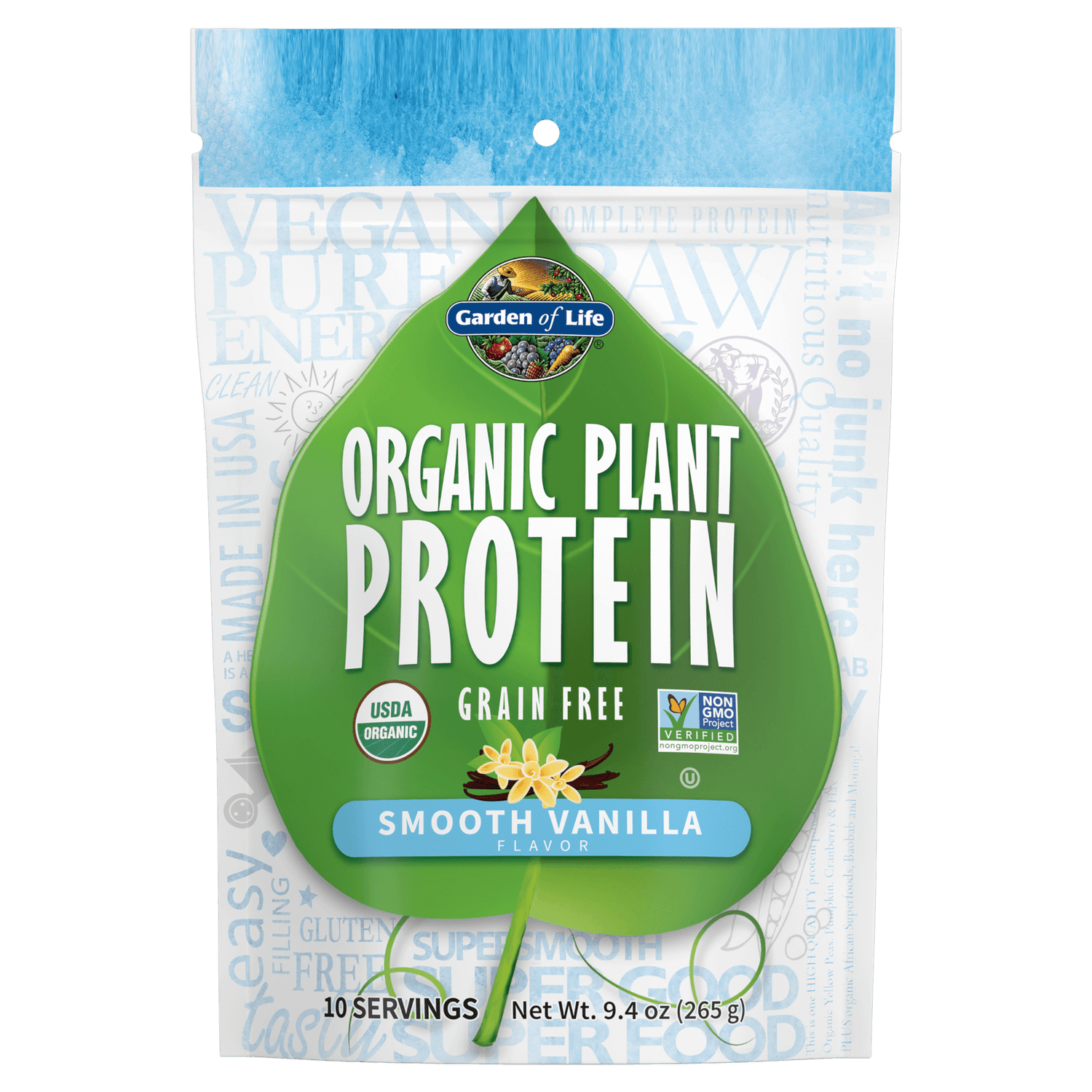 Органический растительный протеин — Ваниль — 265 г