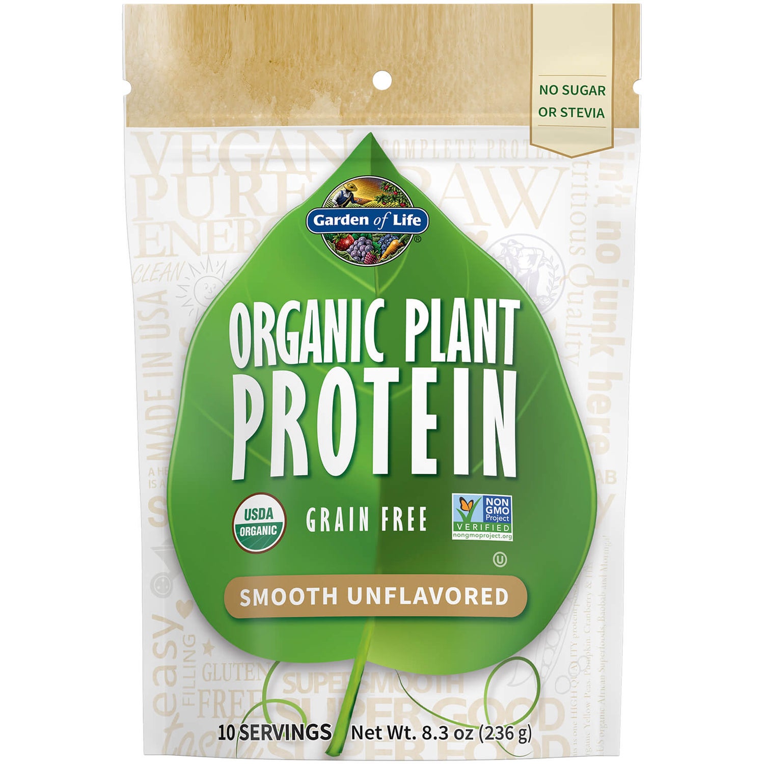 Органический растительный протеин — Без вкуса — 236 г