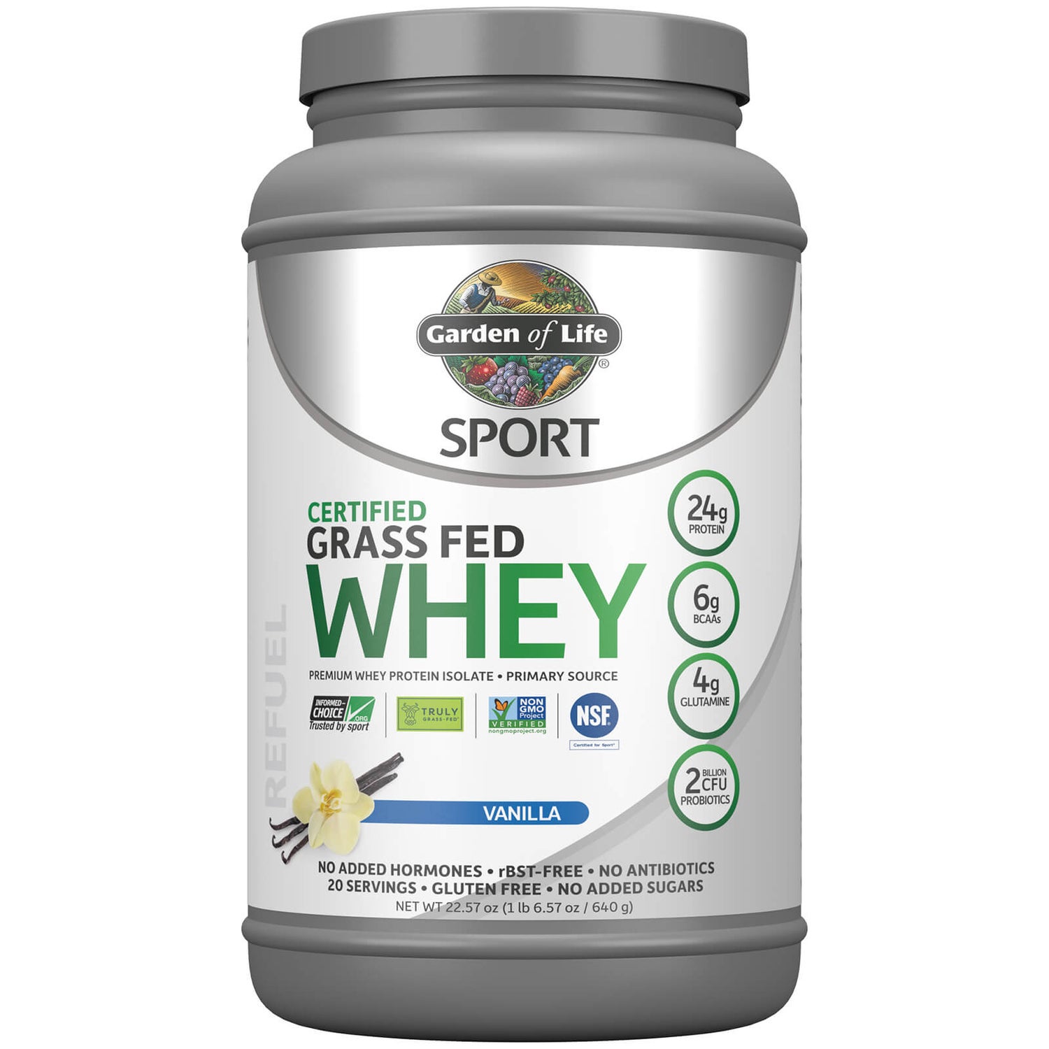 Sport Whey uit Gras - Vanille - 640 g
