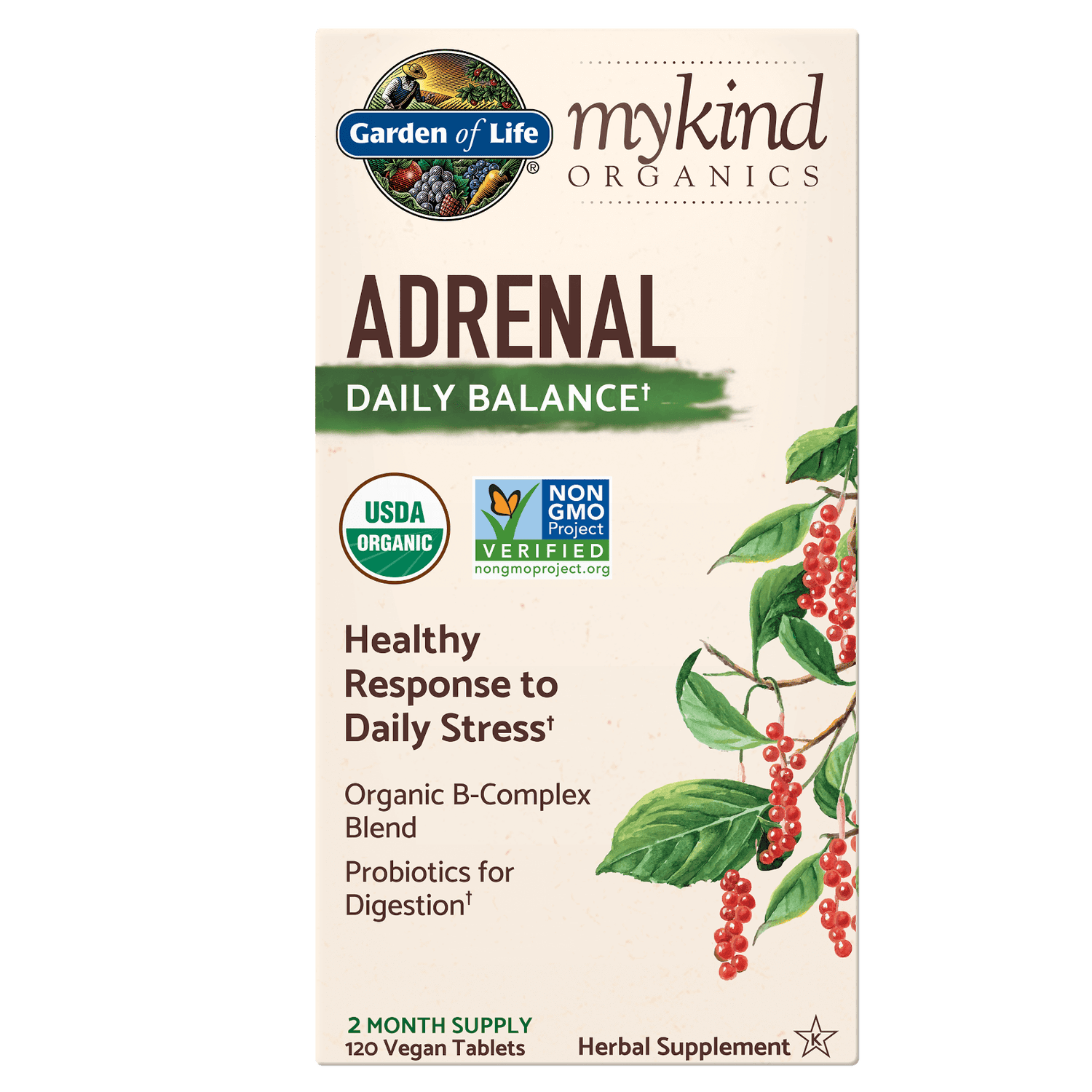 mykind Organics Herbal Gestion du Stress - 120 Comprimés