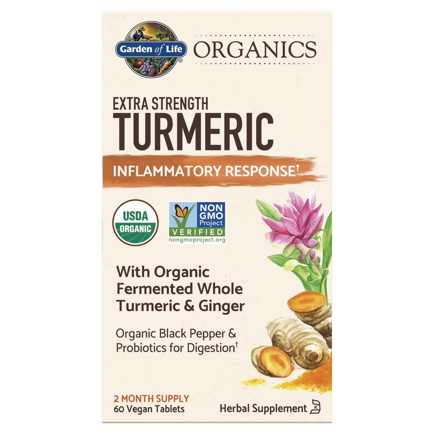 Organics Kräuter Kurkuma - Extrastark - 60 Tabletten