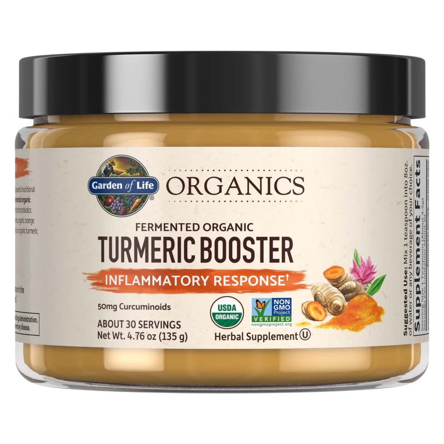 Poudre de curcuma Organics Herbal - Revitalisant - 135 g