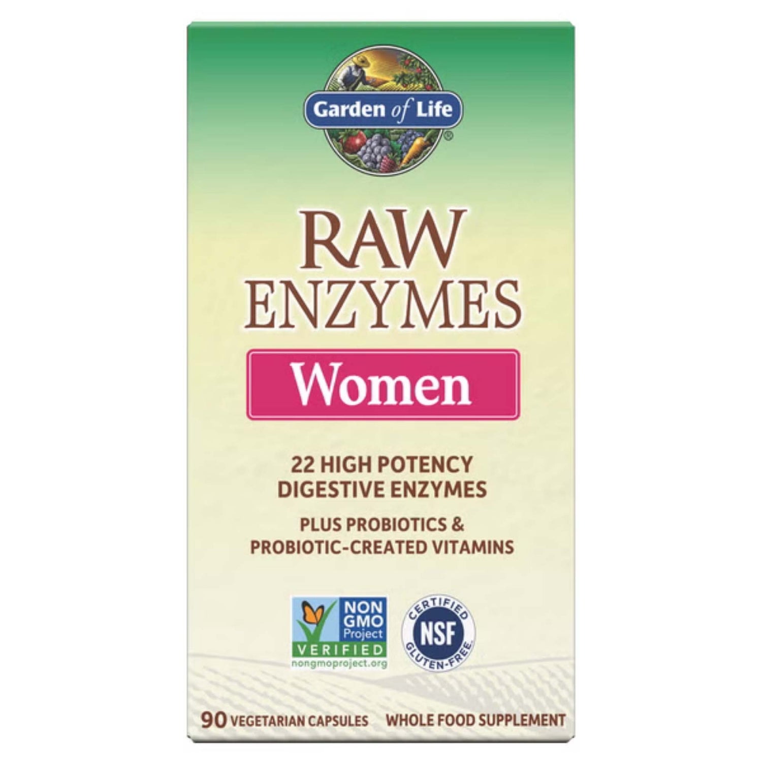 Raw Enzyme für Frauen - 90 Kapseln | Garden of Life DE