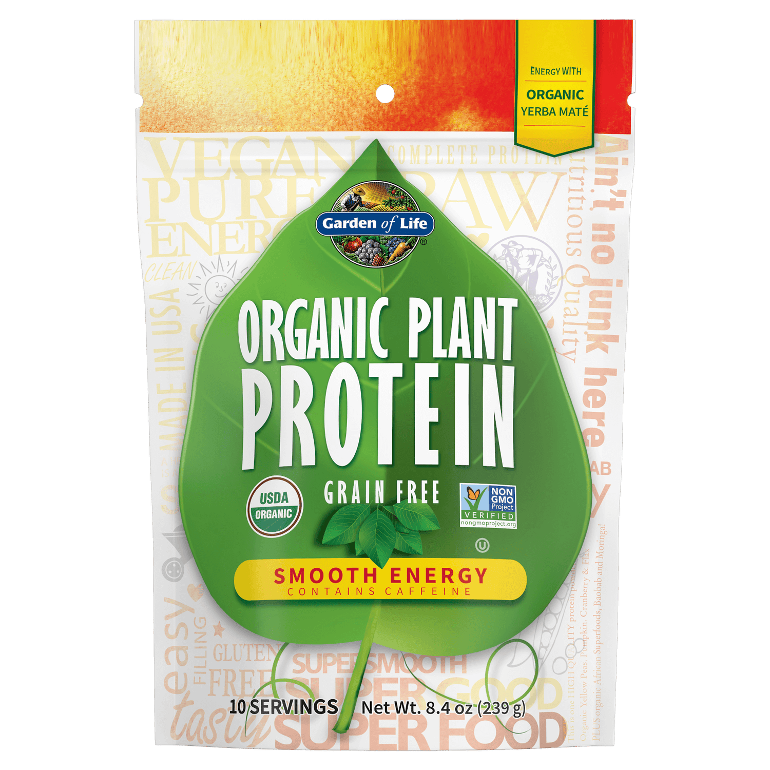 Garden of Life Organic Plant Protein Energy 239g Powder