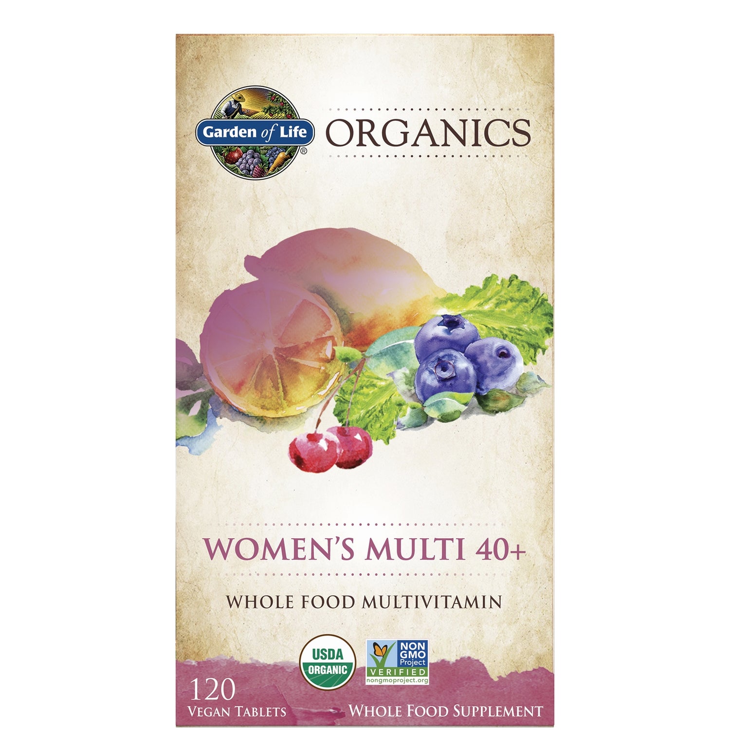 Comprimidos multivitaminas para mujer +40 Organics - 120 comprimidos