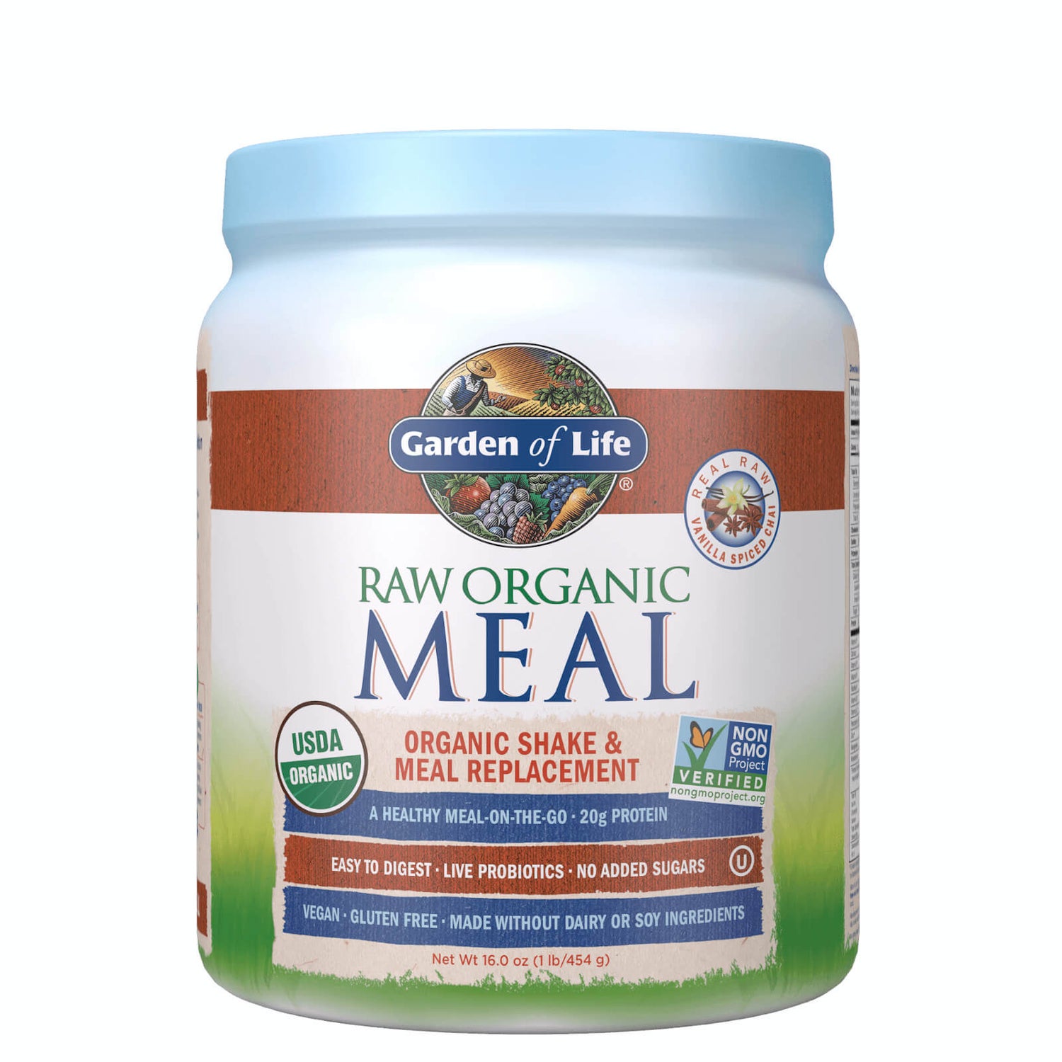 Raw Organic All-In-One Shake - Vanilla Spiced Chai - 454g
