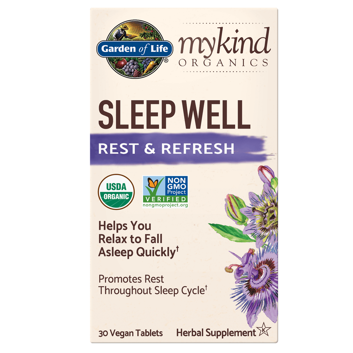 mykind Organics Herbal Comprimés de Nuit - 30 Comprimés