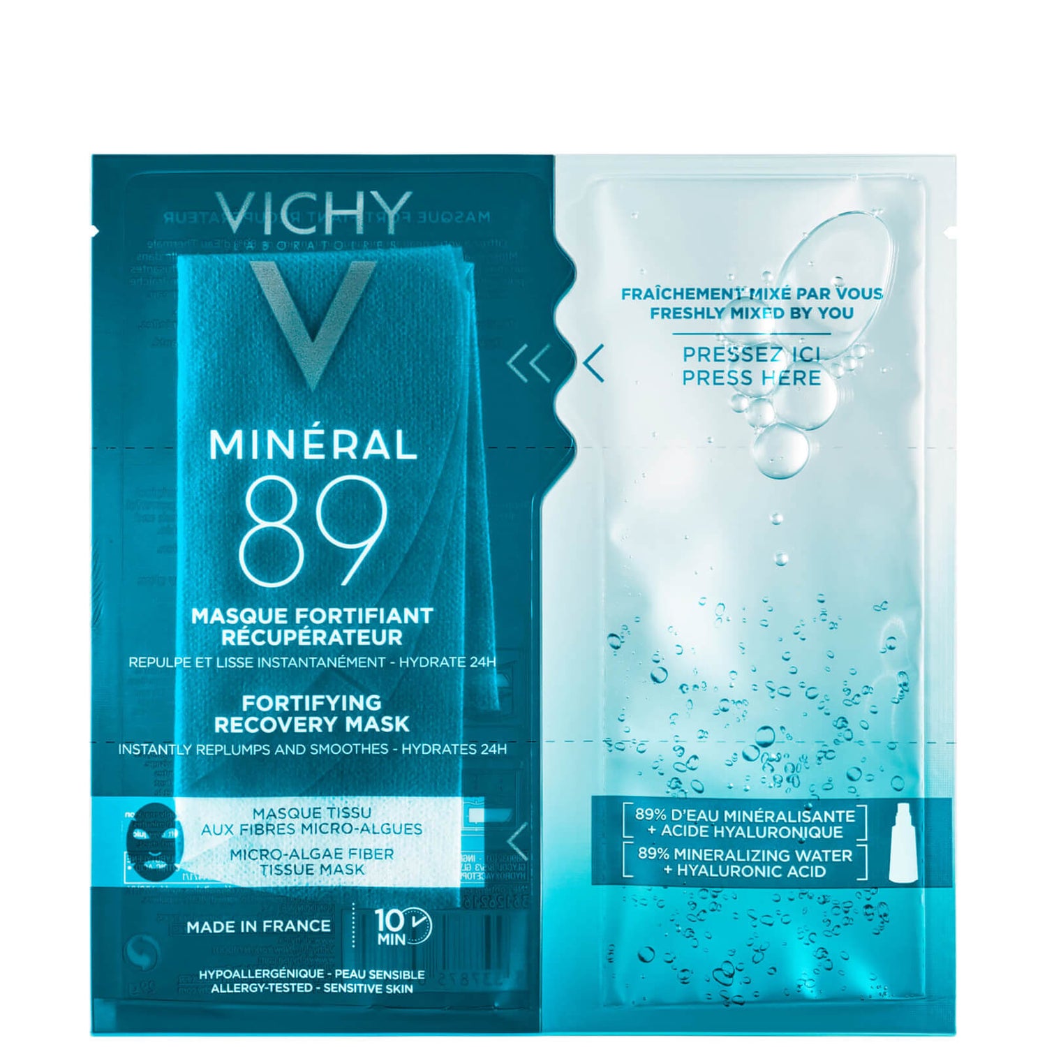 VICHY Minéral 89 Hyaluronic Acid Fortifying Sheet Mask