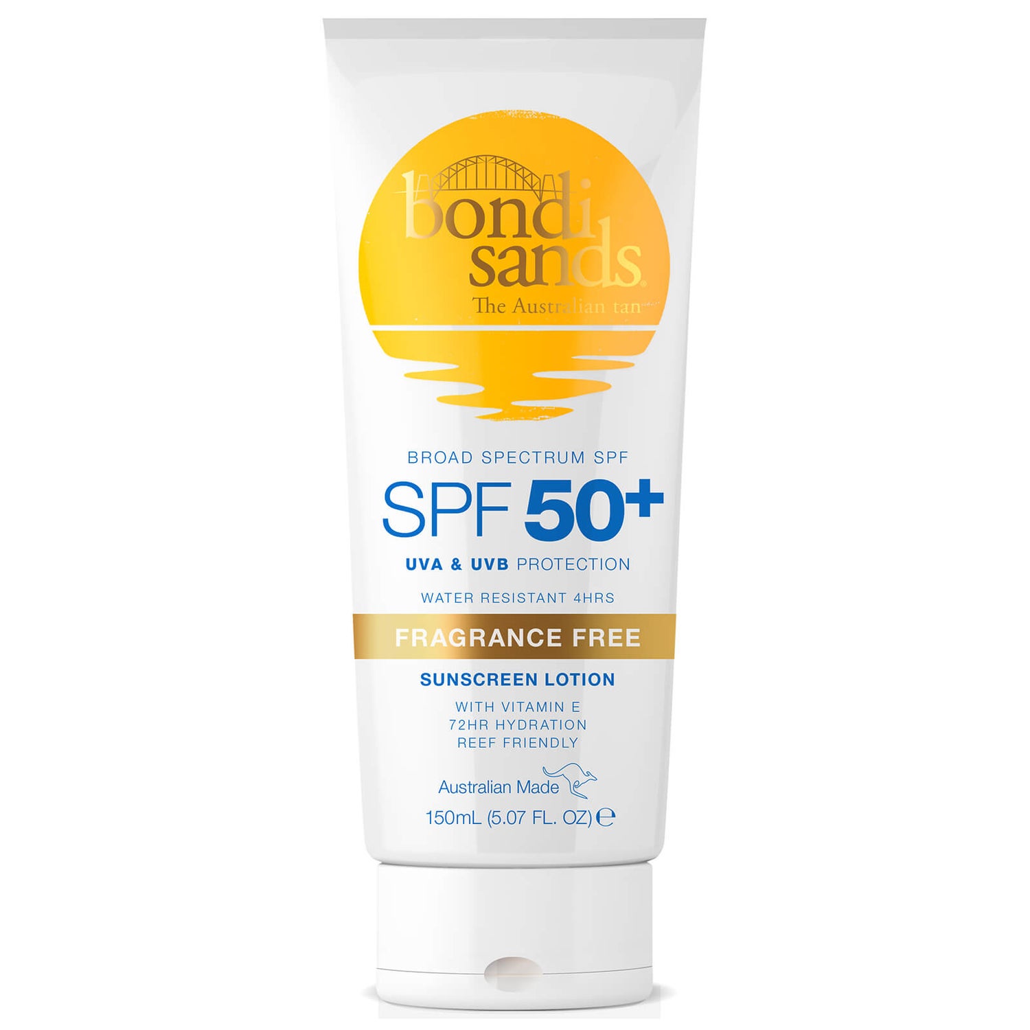 Lotion solaire SPF50+ Bondi Sands sans parfum 150 ml