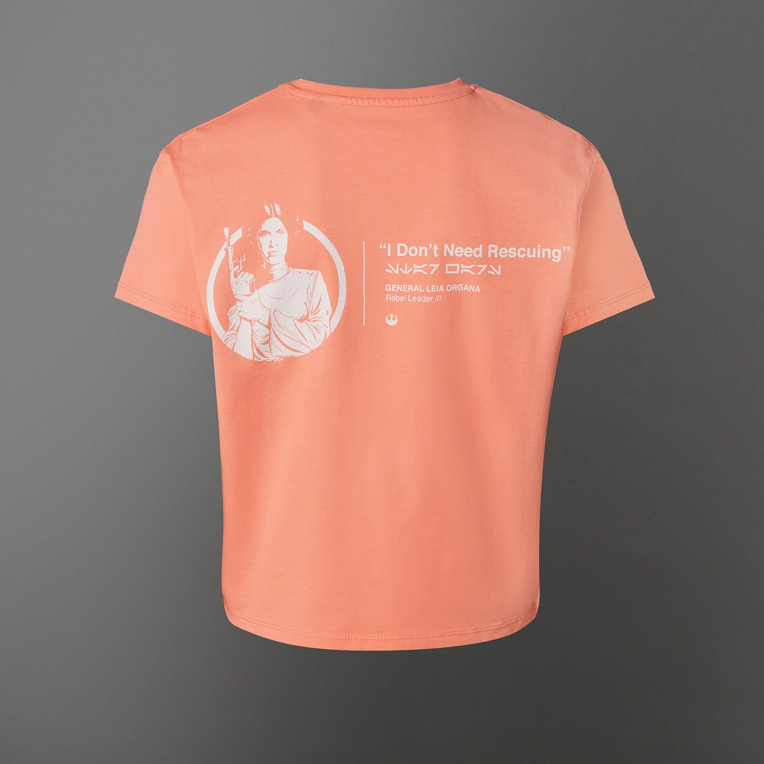 Star Wars Princess Leia Women s Cropped T Shirt Coral
