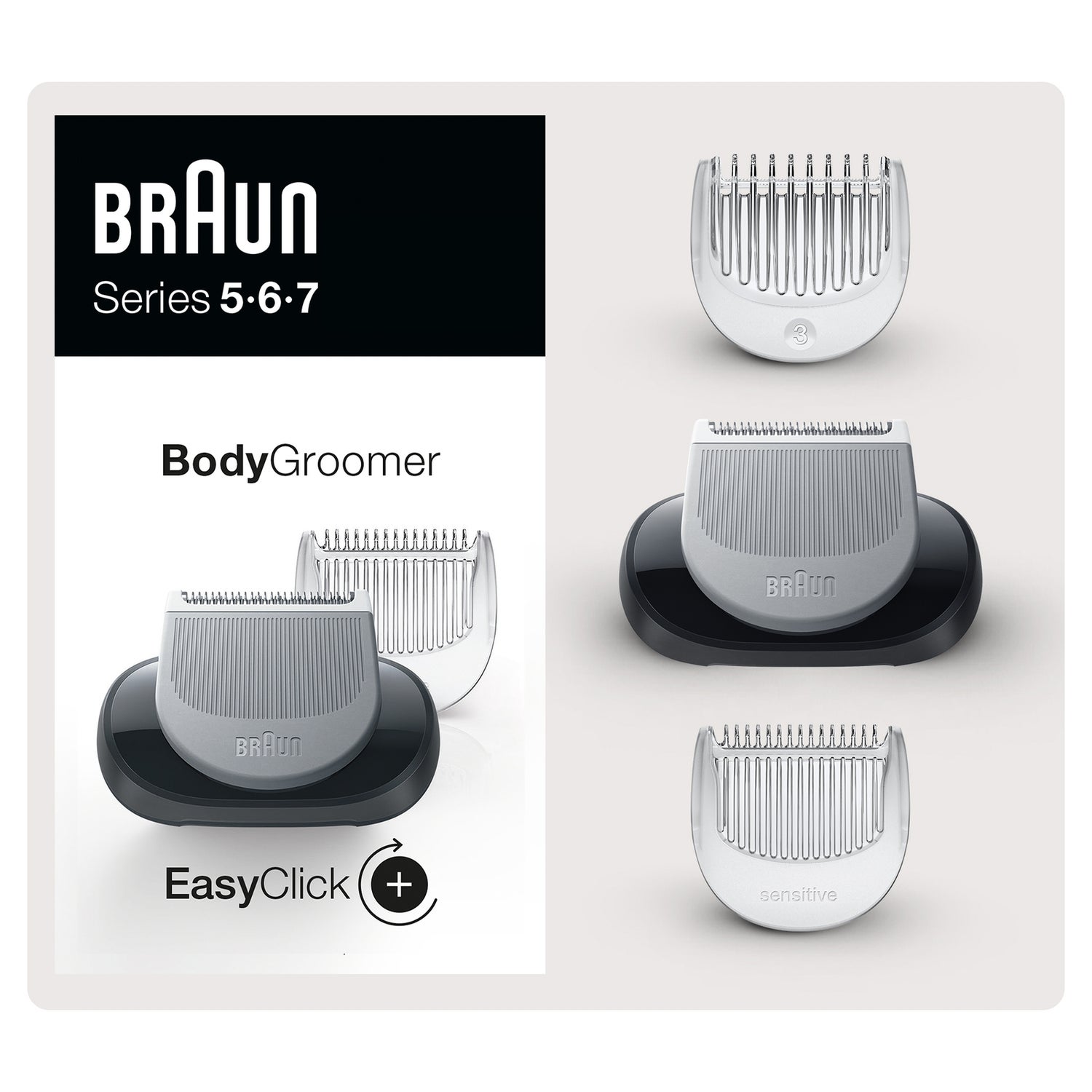 Braun EasyClick Bodygroomer Aufsatz für Series 5, 6 und 7 Elektrorasierer