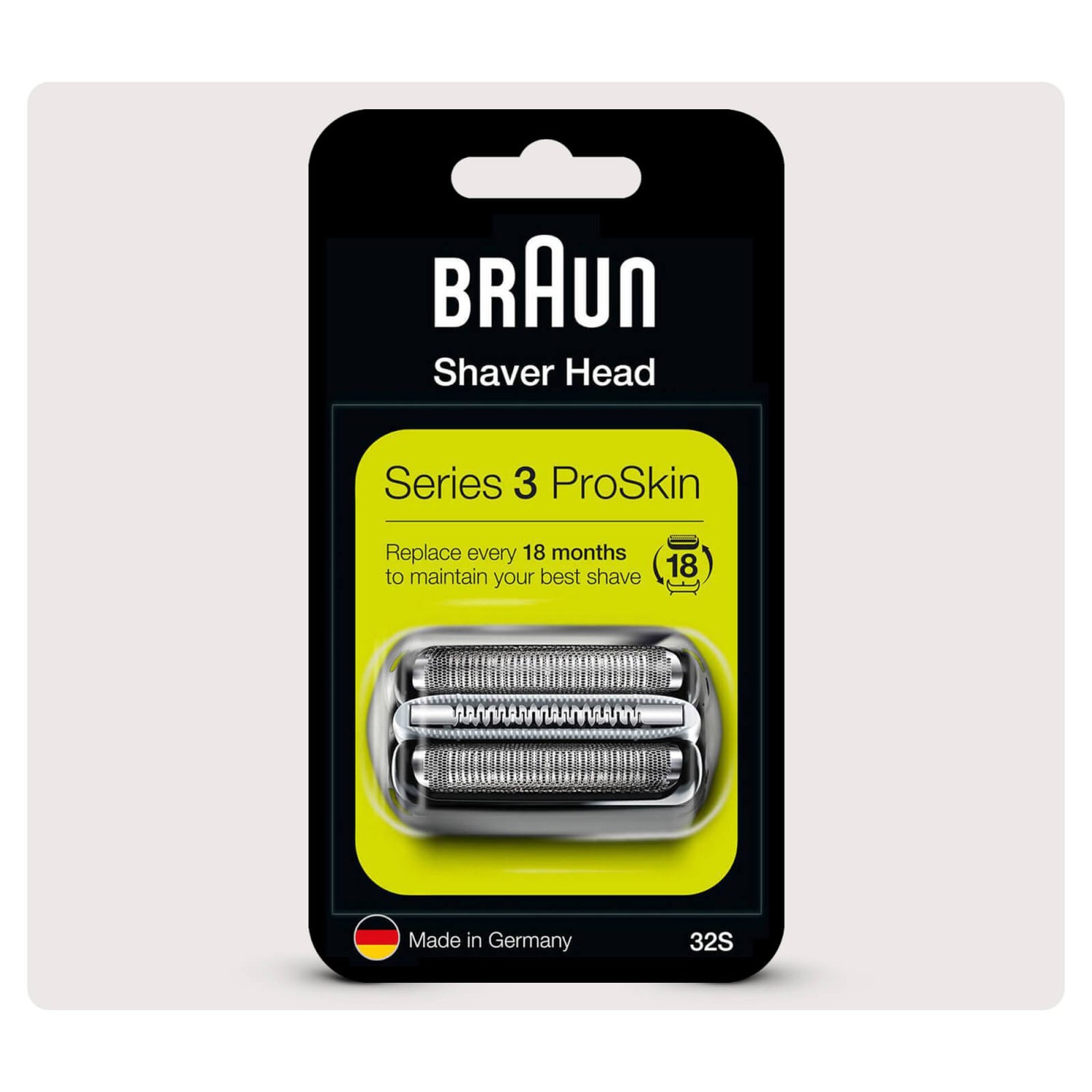 Braun Series 3 32S Electric Shaver Head Replacement, Silver
