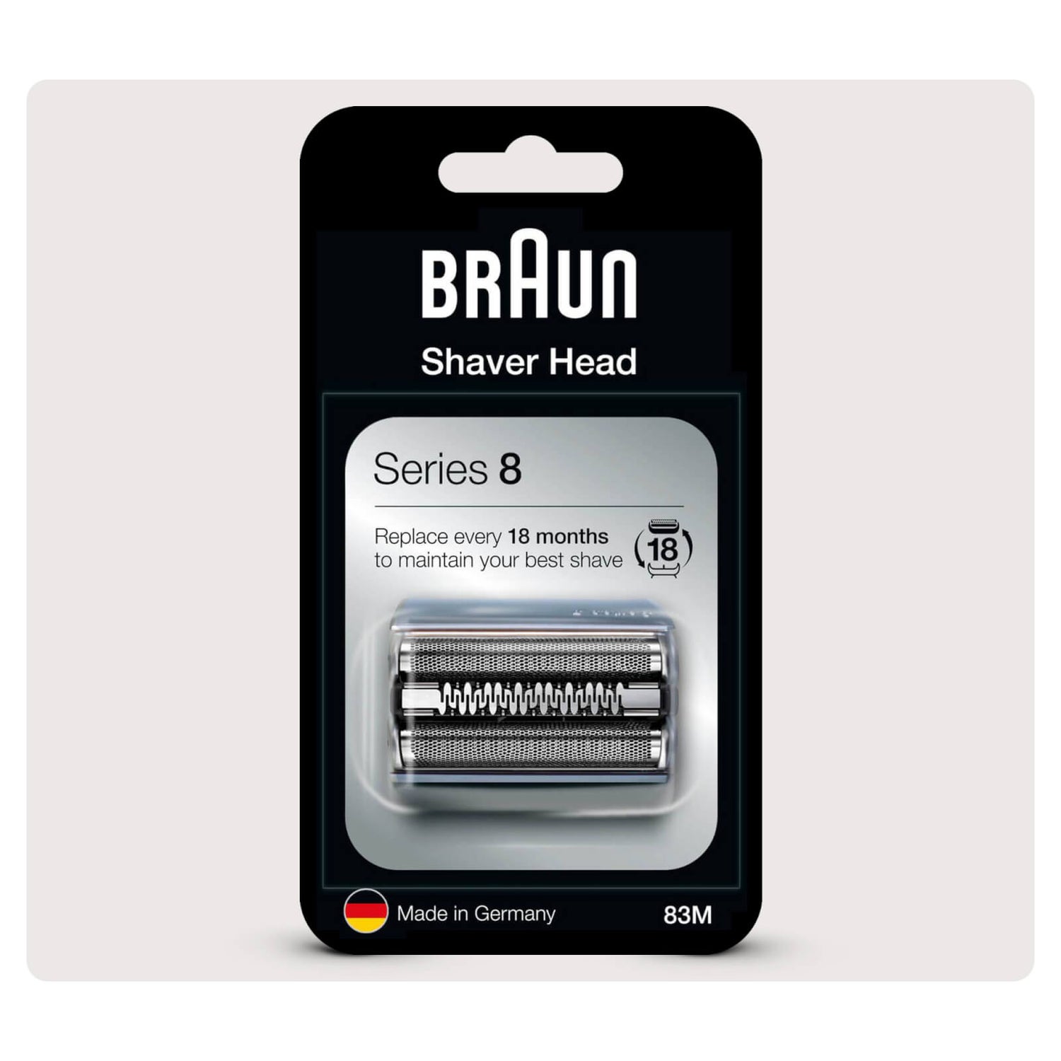 Braun Series 8 83M Electric Shaver Head Replacement, Silver