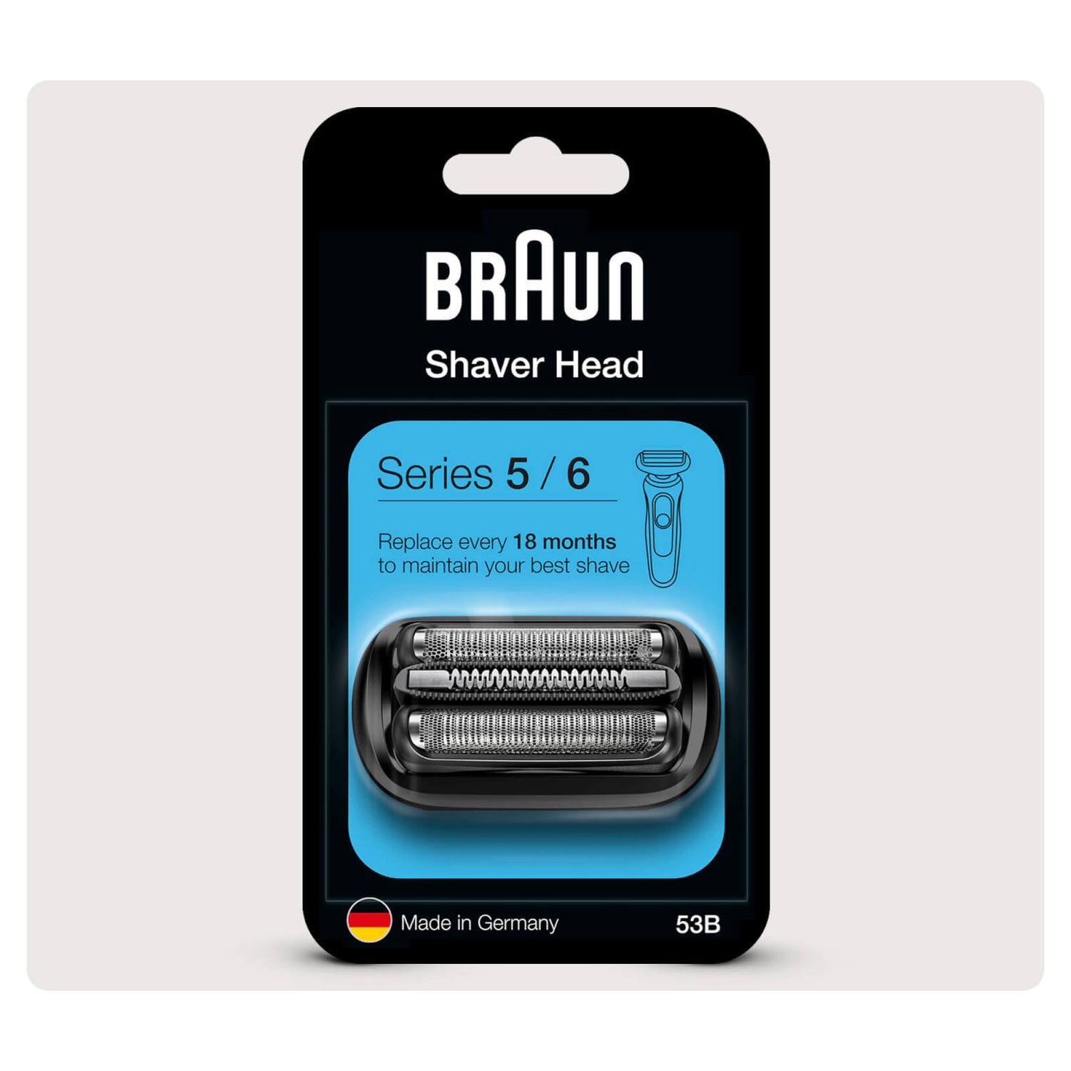 Tête de rechange pour le rasoir électrique Braun Series 5/6 53B - Noir