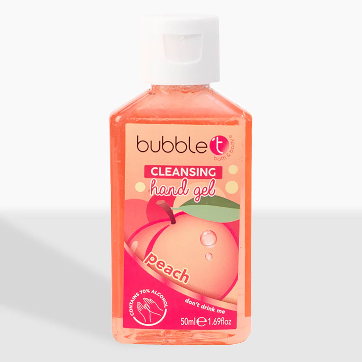 Bubble T Hand Cleansing Gel - Peach 50ml